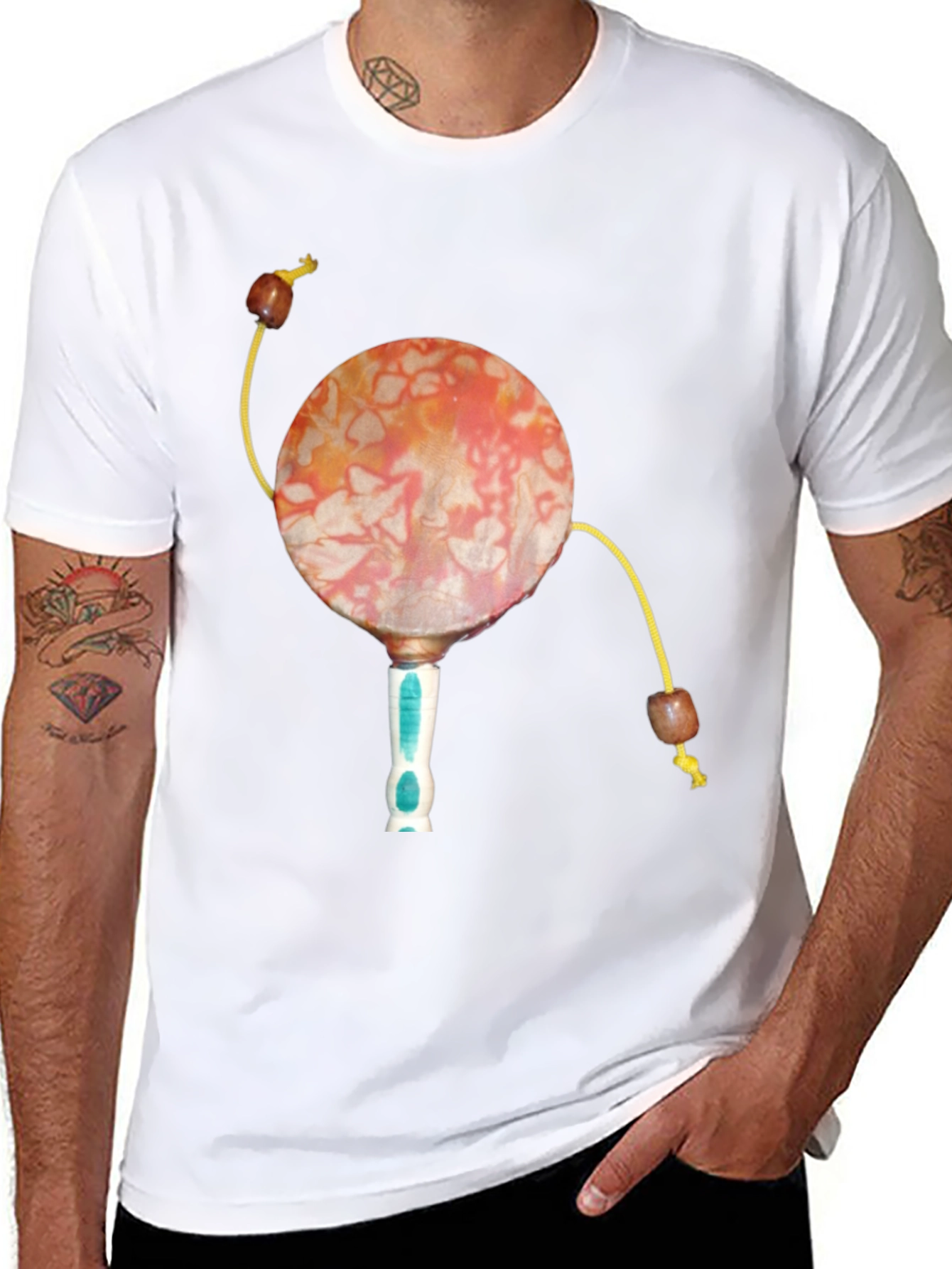 Novelty Drum Design T-Shirt