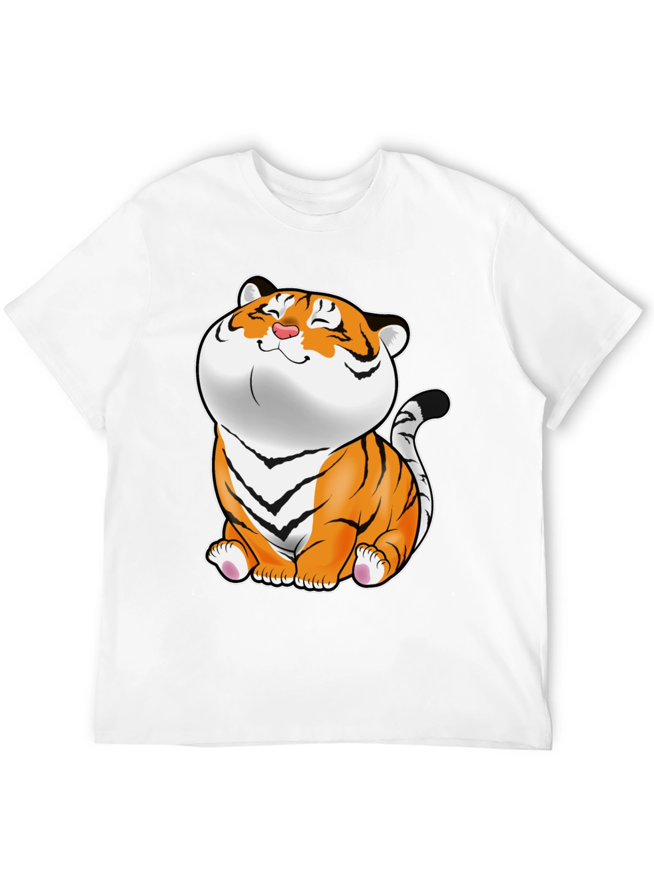 Cute Tiger Graphic Tee - Black Unisex T-Shirt