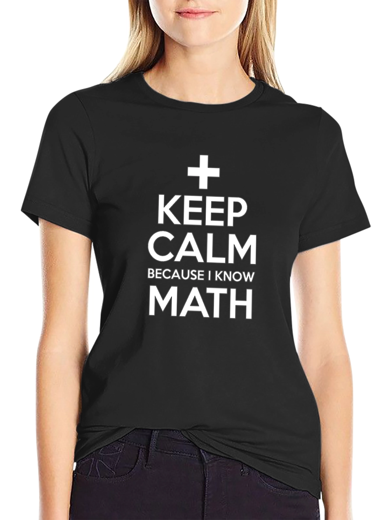 Keep Calm I Know Math Black T-Shirt
