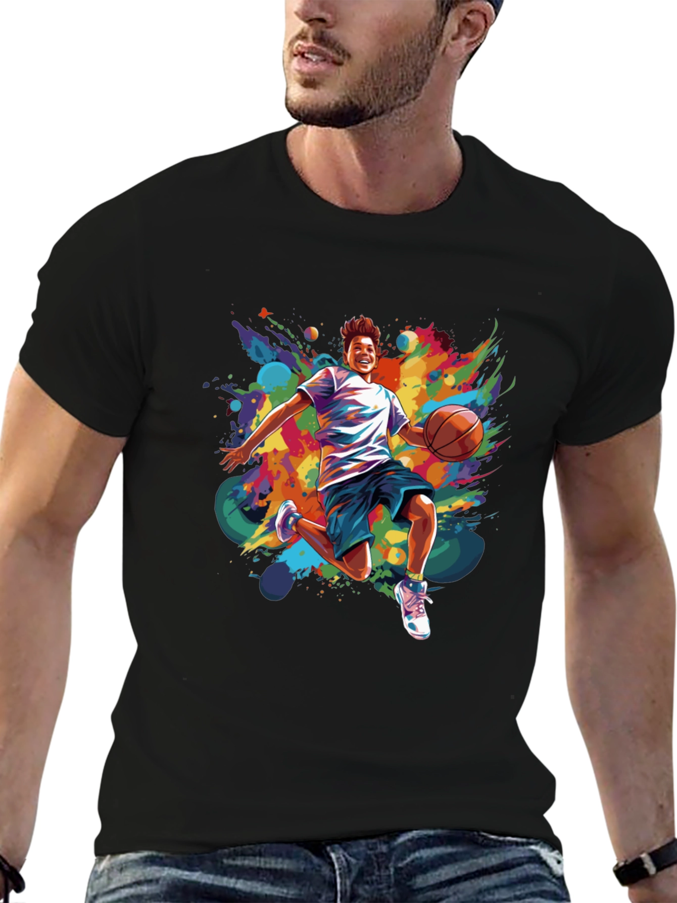 Basketball Player Art Print T-Shirt