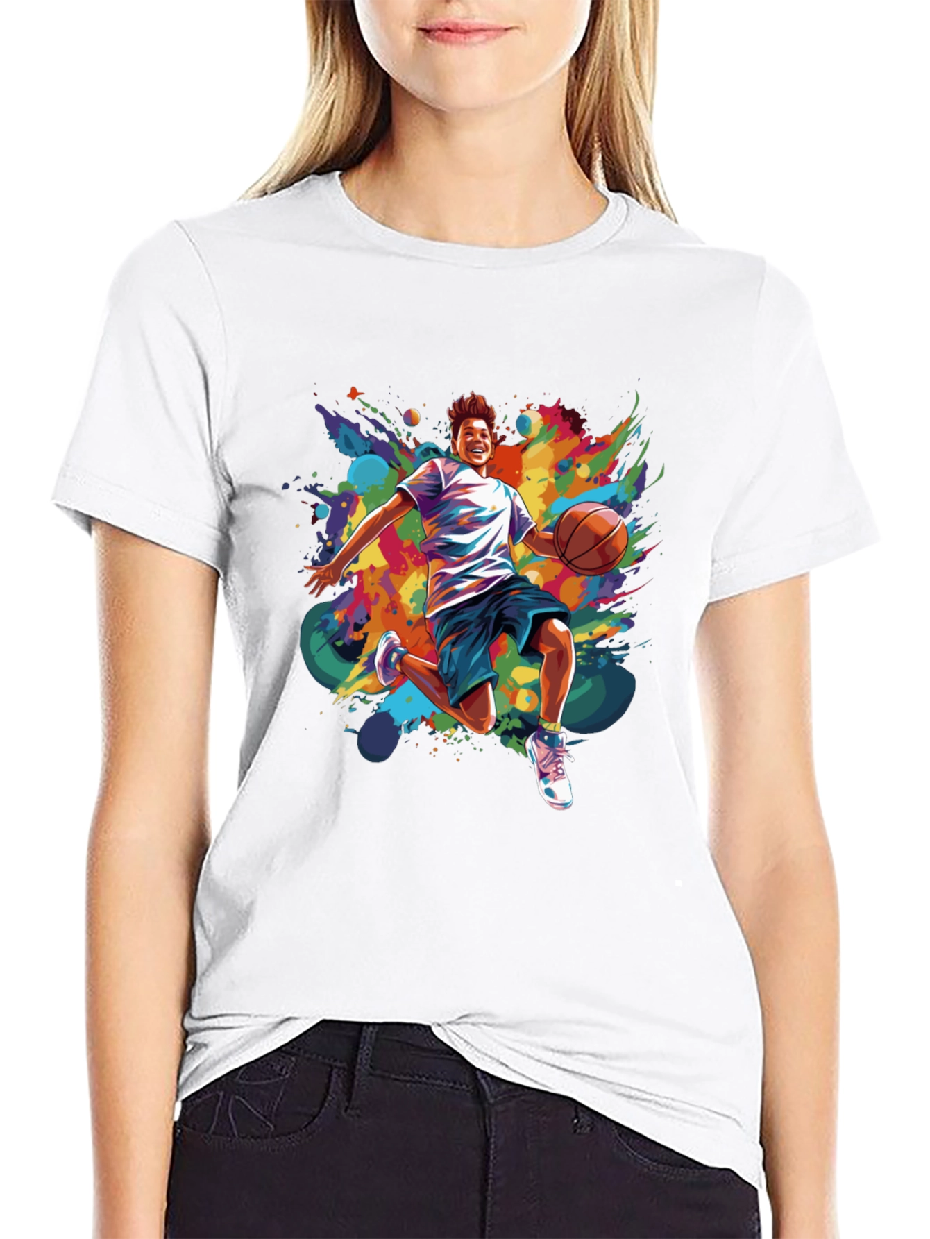 Basketball Player Art Print T-Shirt