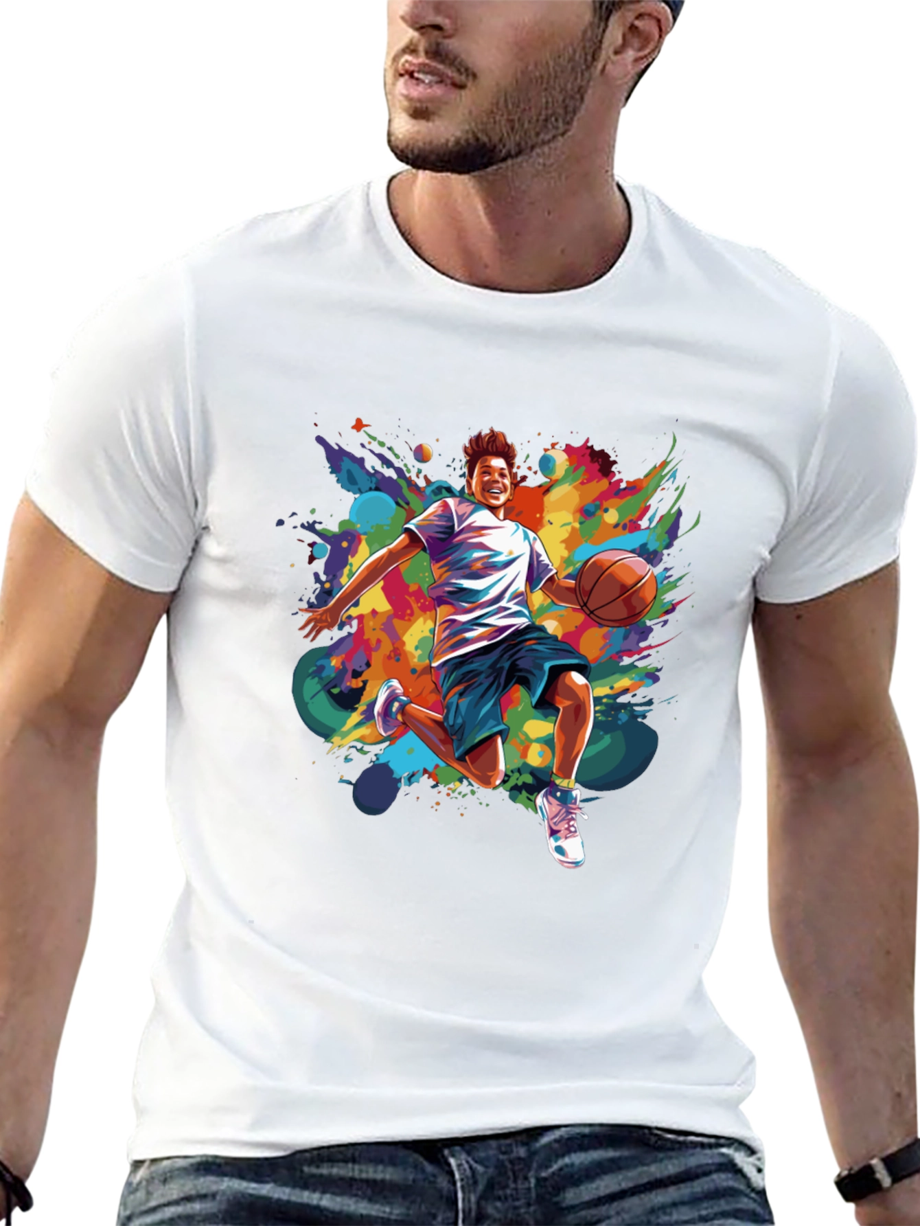 Basketball Player Art Print T-Shirt