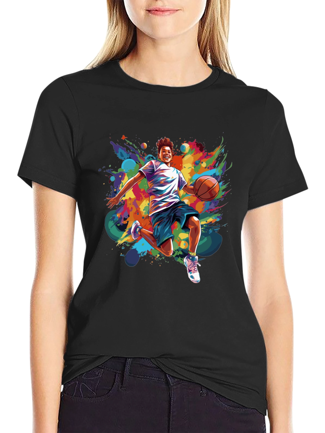 Basketball Player Art Print T-Shirt