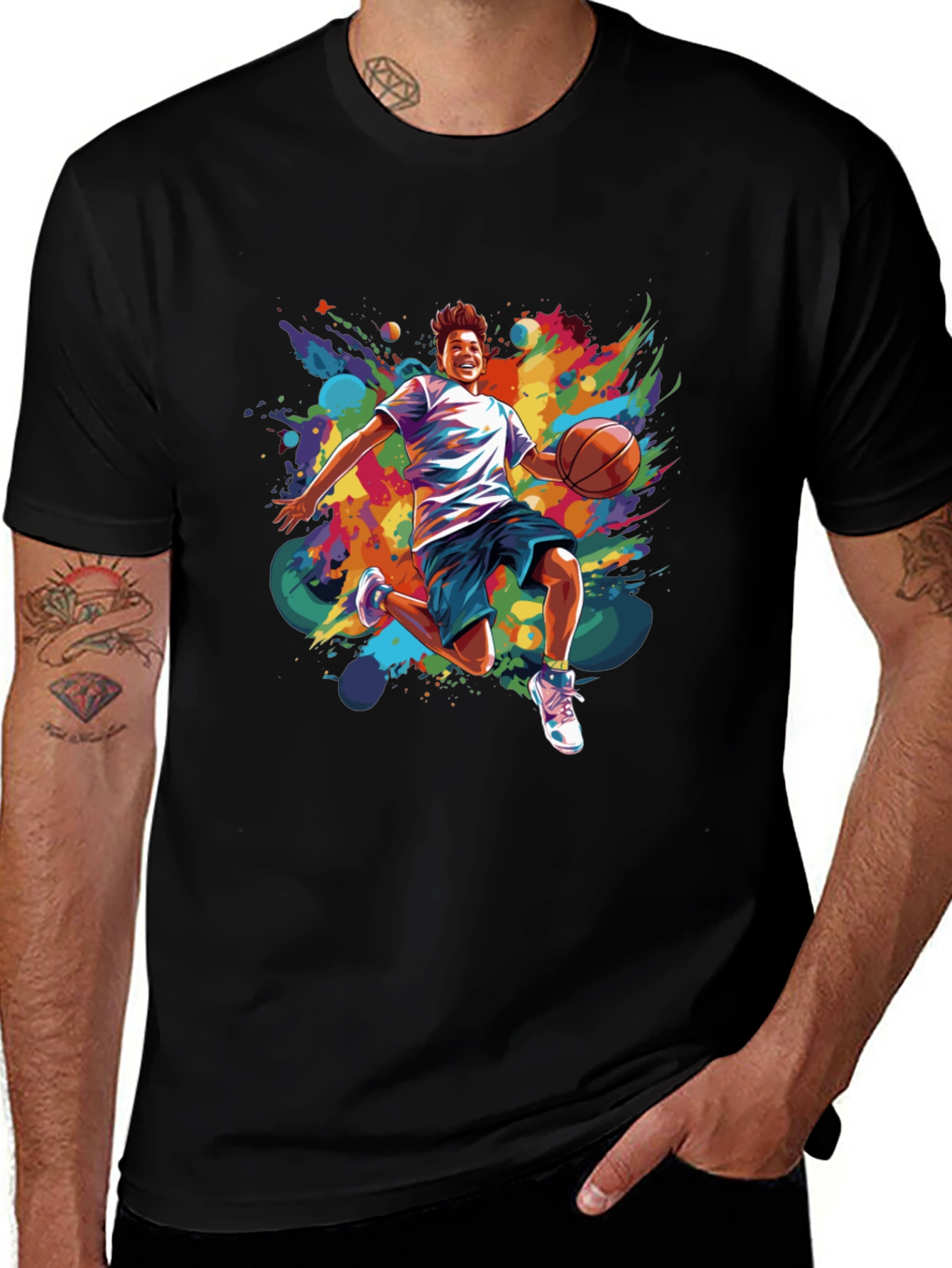Basketball Player Art Print T-Shirt