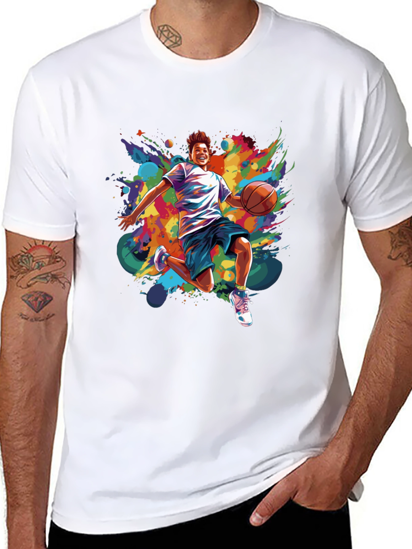 Basketball Player Art Print T-Shirt