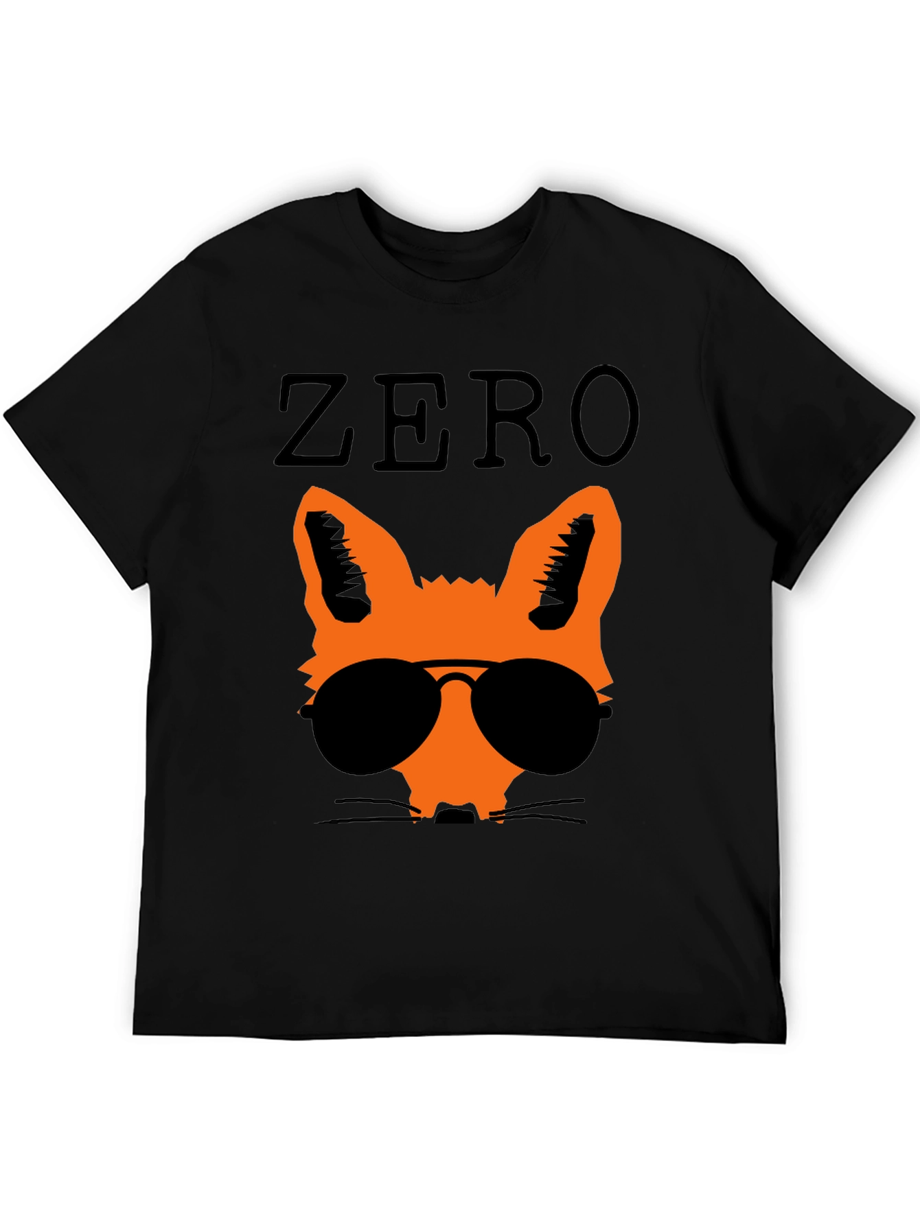 Cool Fox Graphic Tee - Black