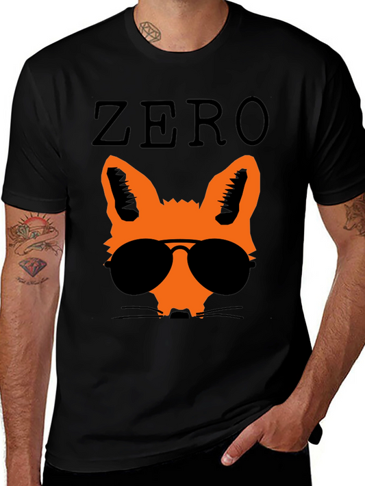 Cool Fox Graphic Tee - Black