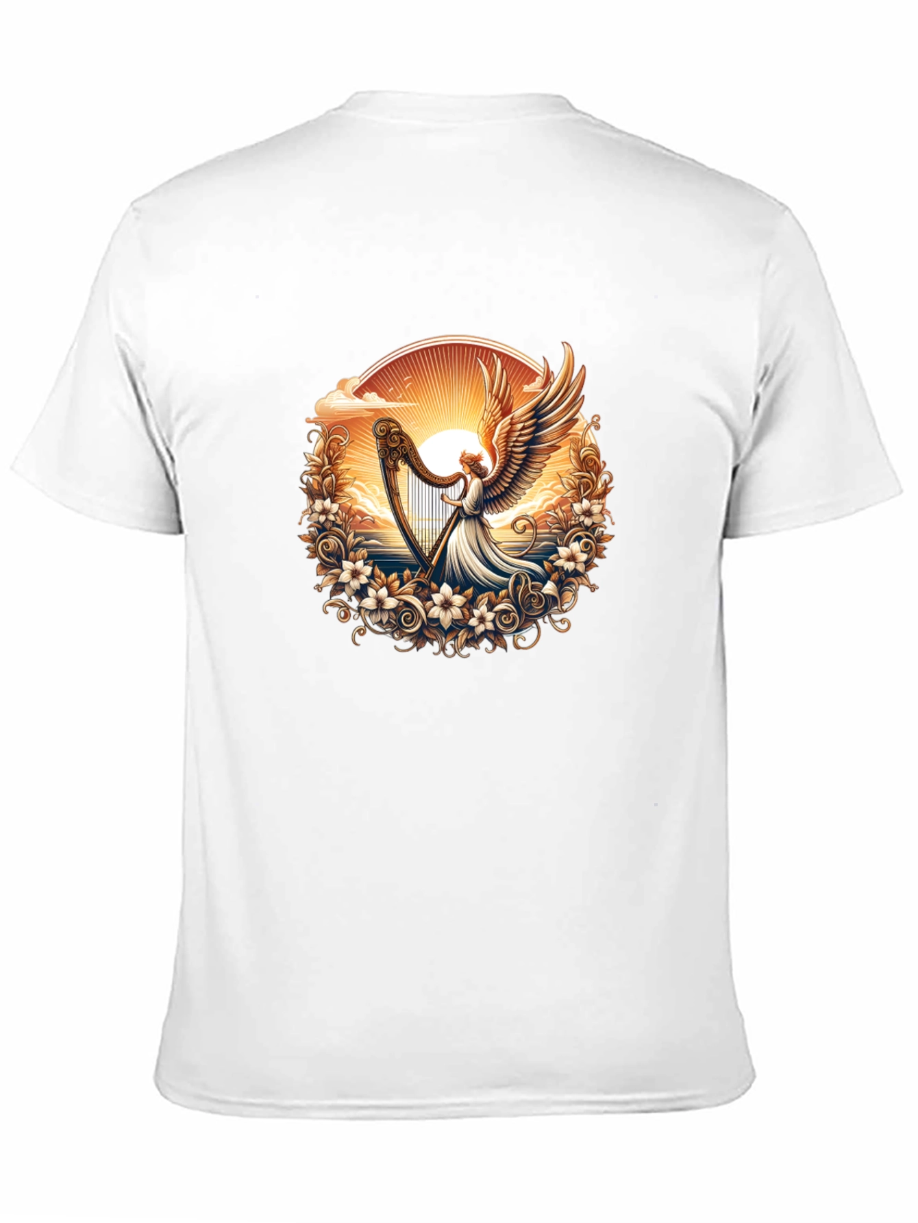 Angel Harp Graphic Tee - Black