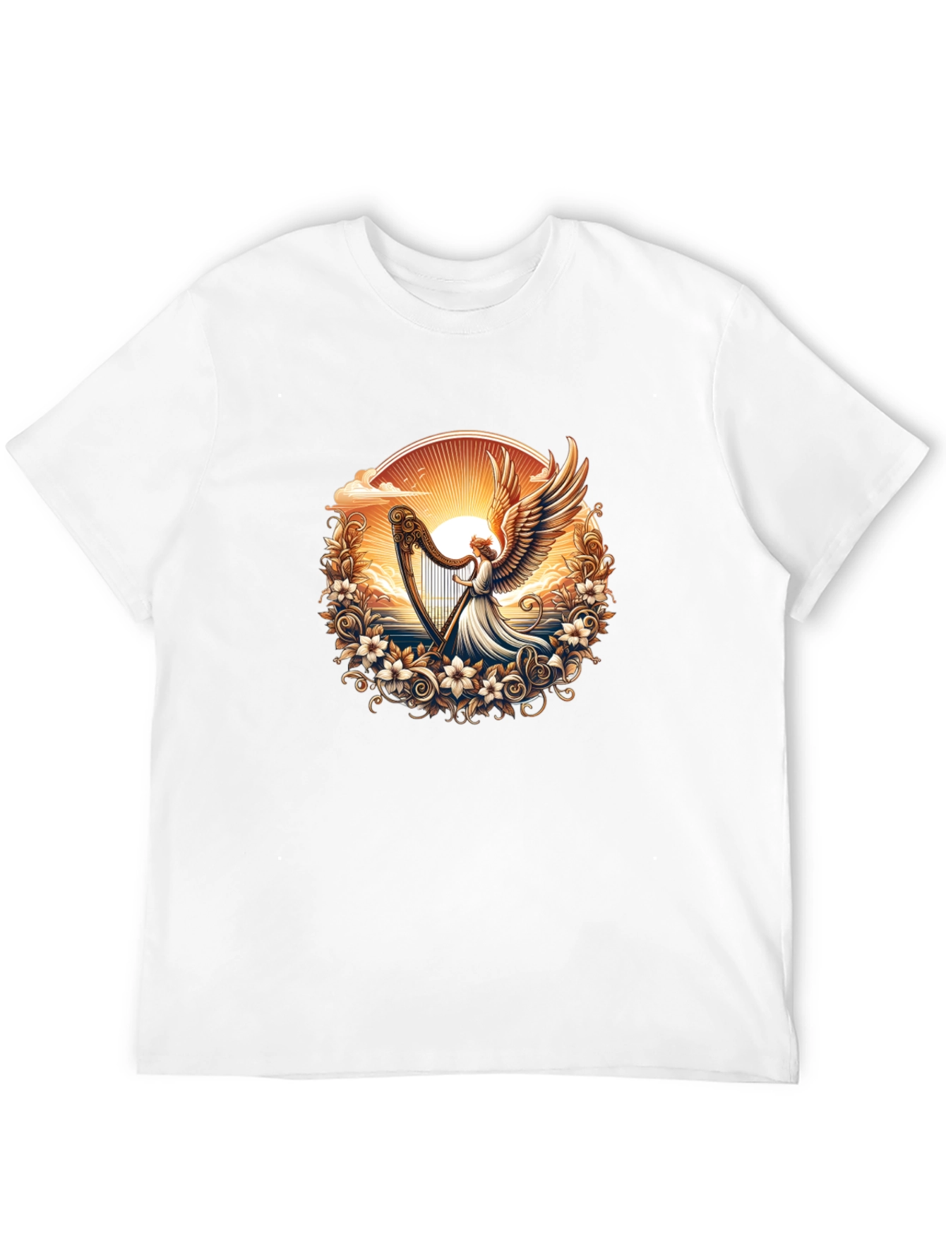Angel Harp Graphic Tee - Black