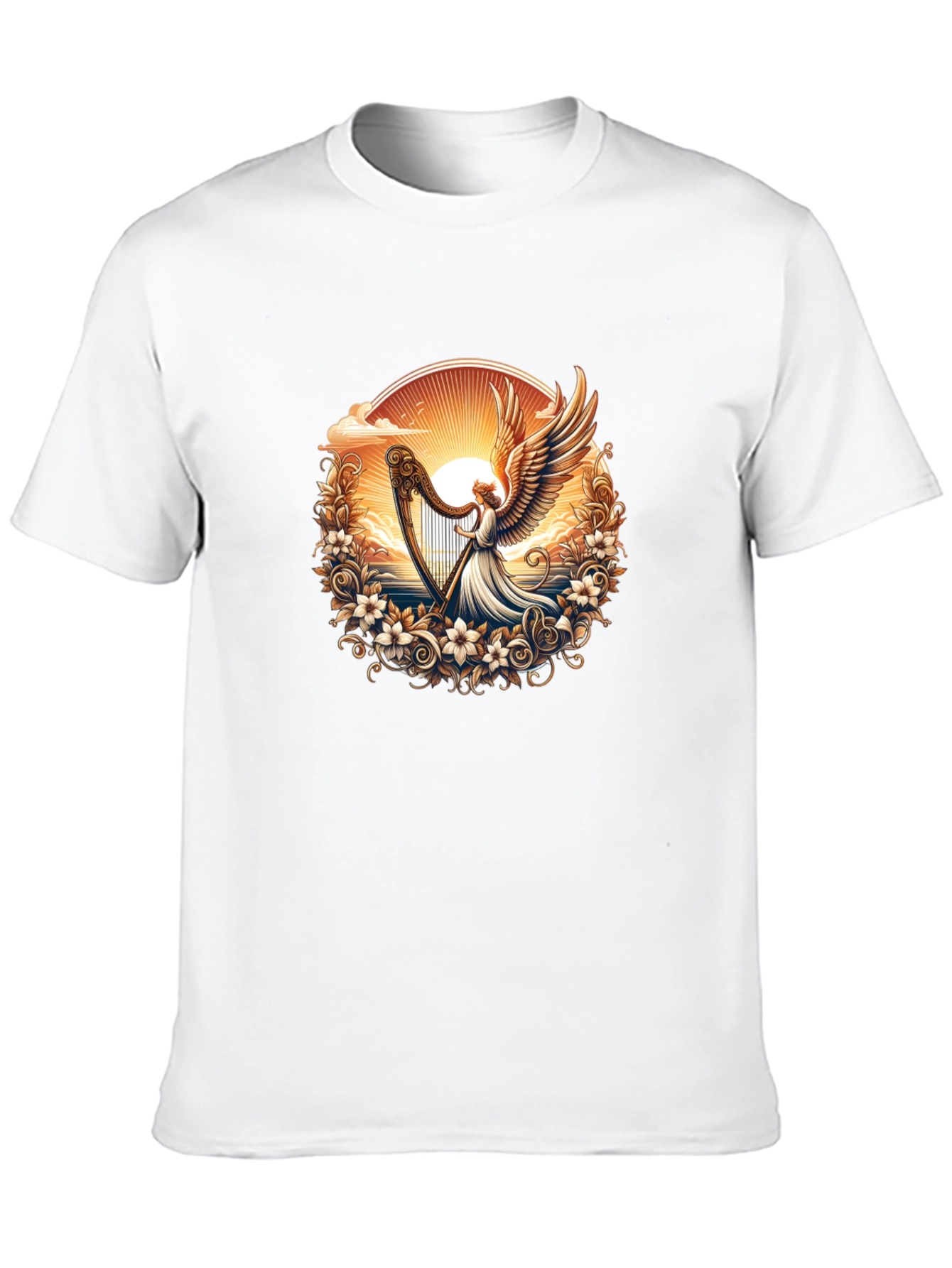 Angel Harp Graphic Tee - Black