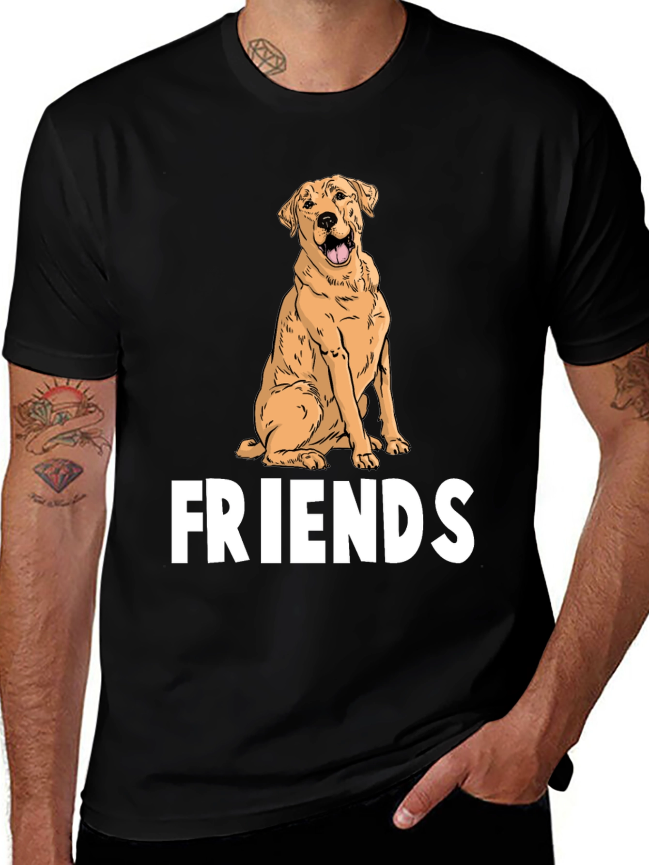 Dog Lover T-Shirt: Labrador Friends Graphic Tee