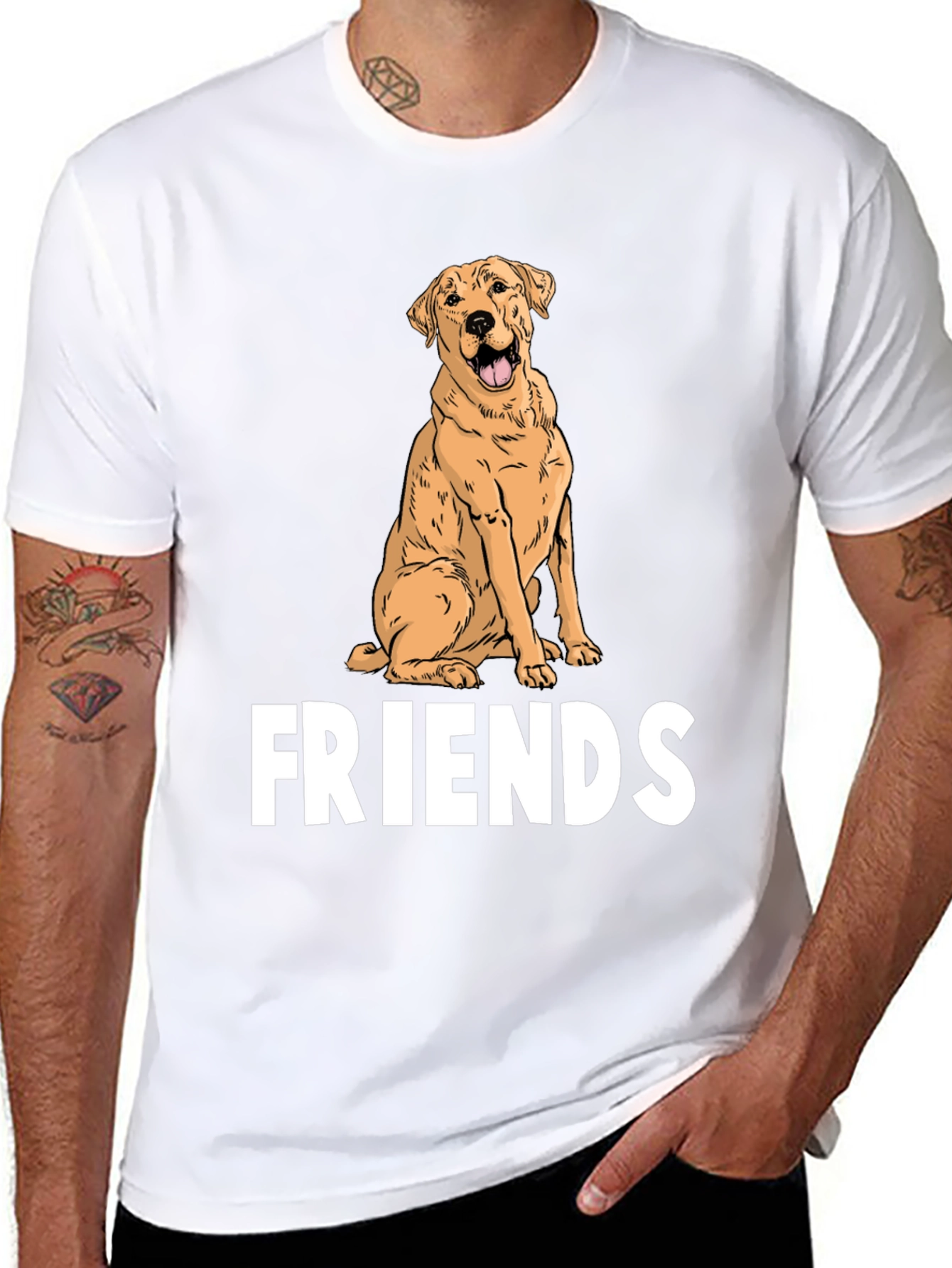 Dog Lover T-Shirt: Labrador Friends Graphic Tee