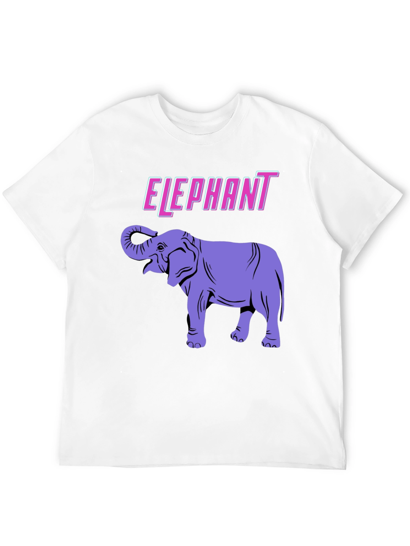 Elephant Graphic Print Black T-Shirt
