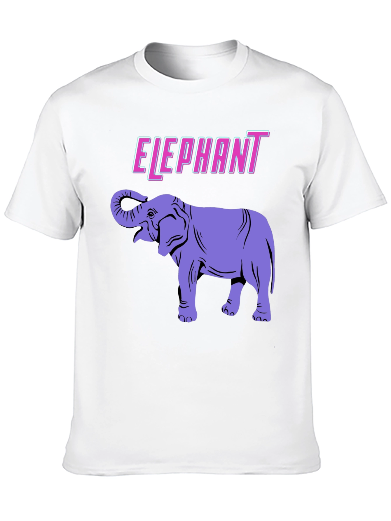 Elephant Graphic Print Black T-Shirt