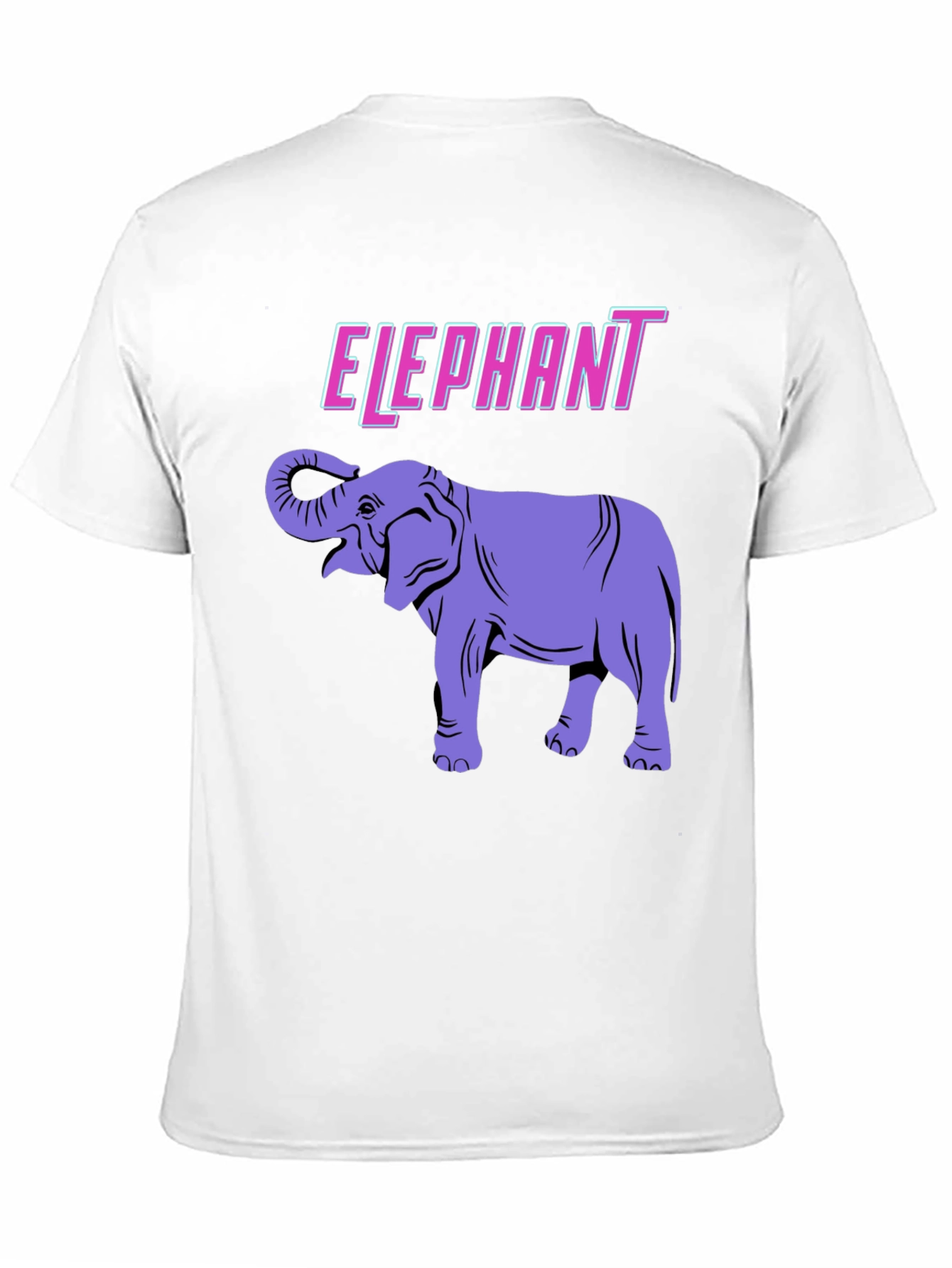 Elephant Graphic Print Black T-Shirt
