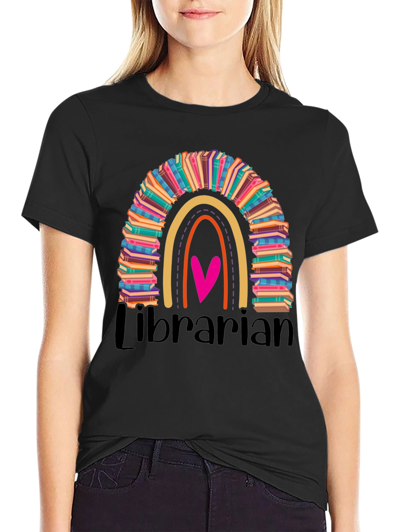 Librarian Rainbow Book T-Shirt