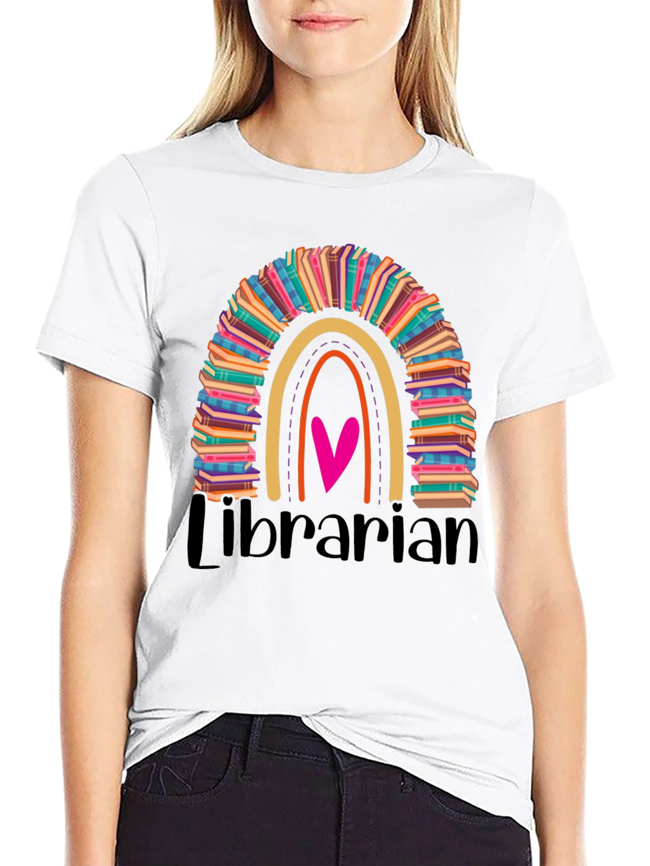 Librarian Rainbow Book T-Shirt