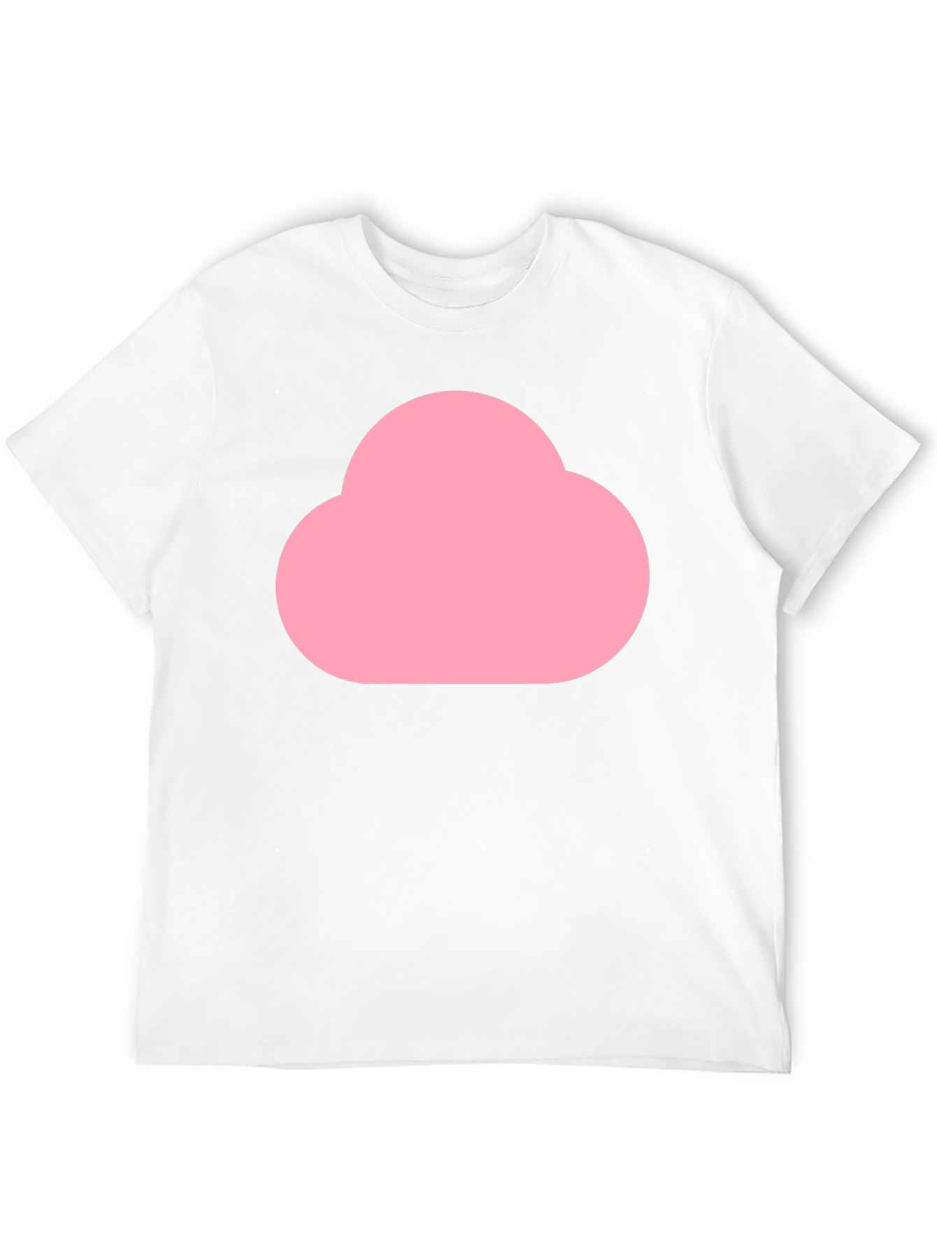 Pink Cloud Graphic Black T-Shirt