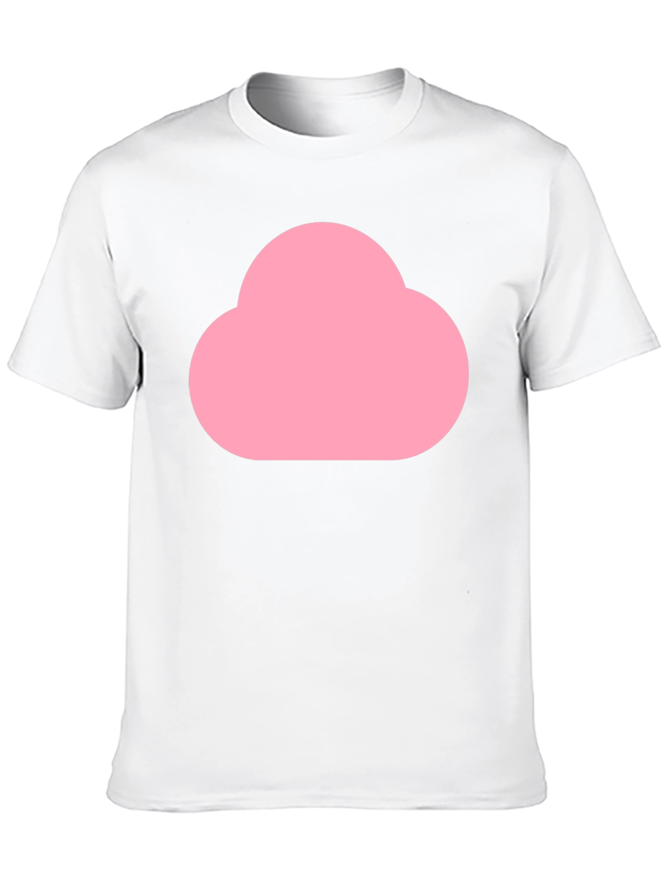 Pink Cloud Graphic Black T-Shirt
