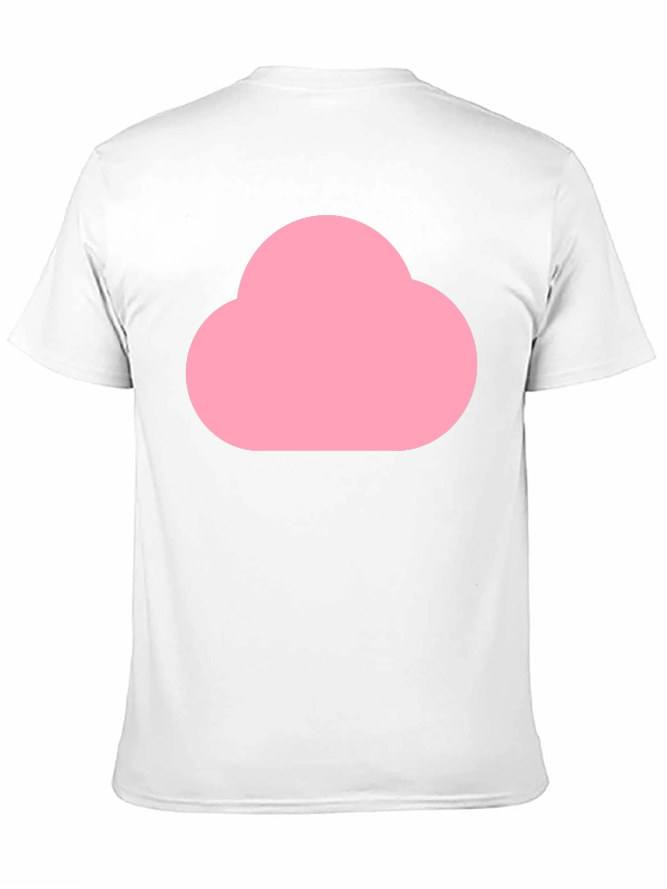 Pink Cloud Graphic Black T-Shirt