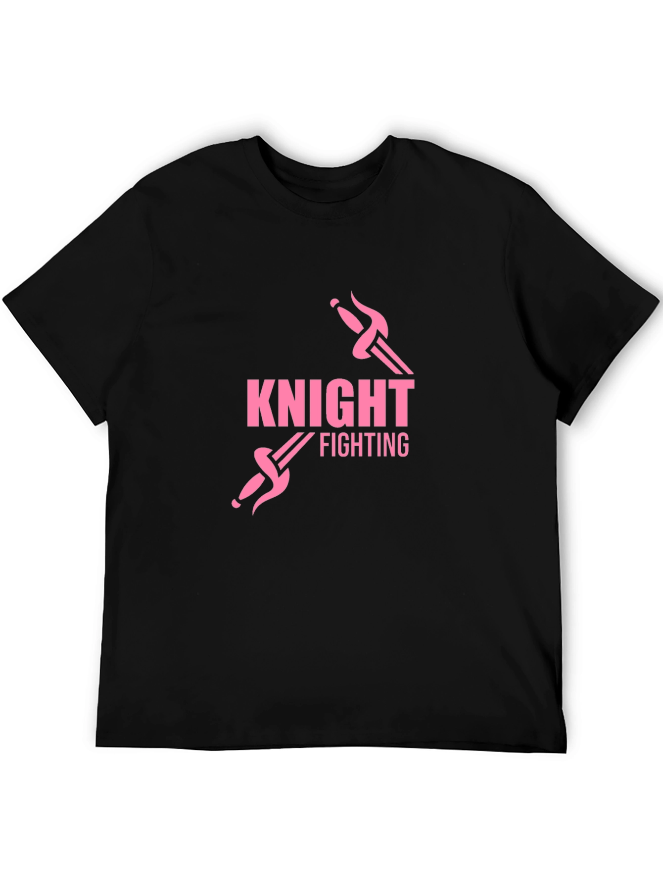Knight Fighting Graphic Tee - Black