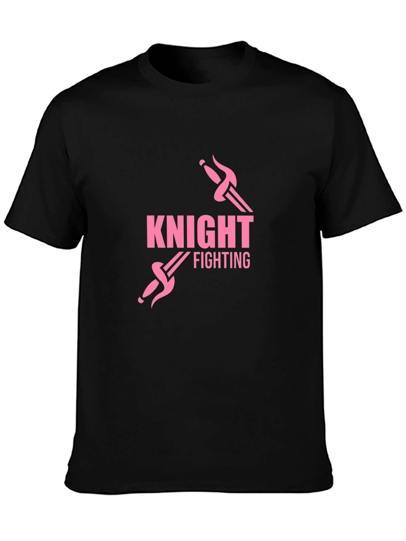 Knight Fighting Graphic Tee - Black