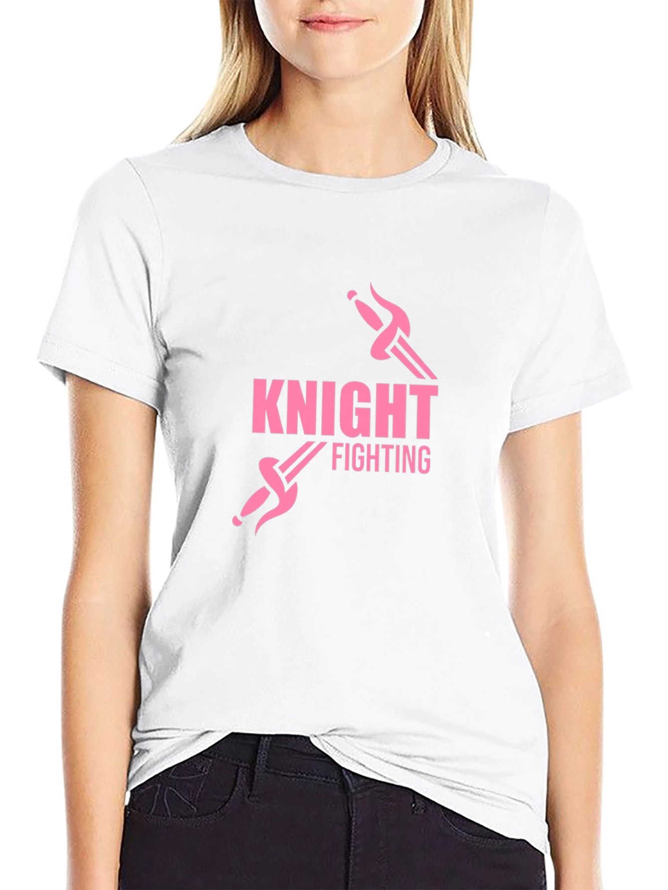 Knight Fighting Graphic Tee - Black