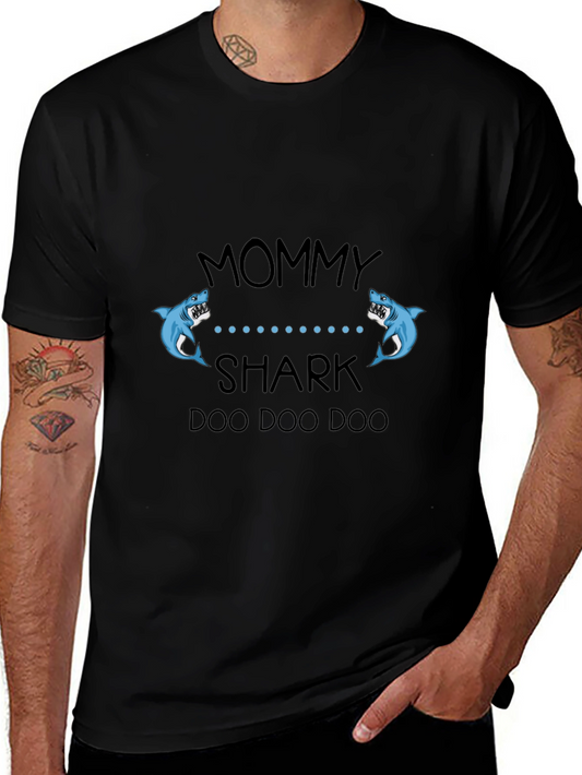 Mommy Shark Black Graphic T-Shirt