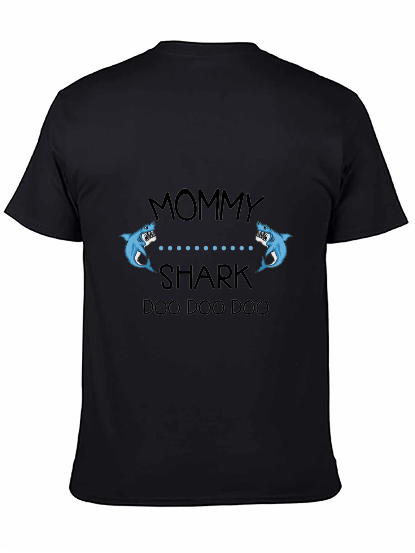 Mommy Shark Black Graphic T-Shirt