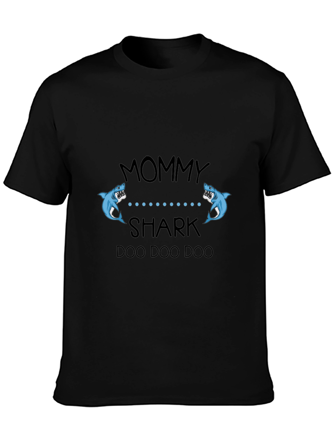 Mommy Shark Black Graphic T-Shirt