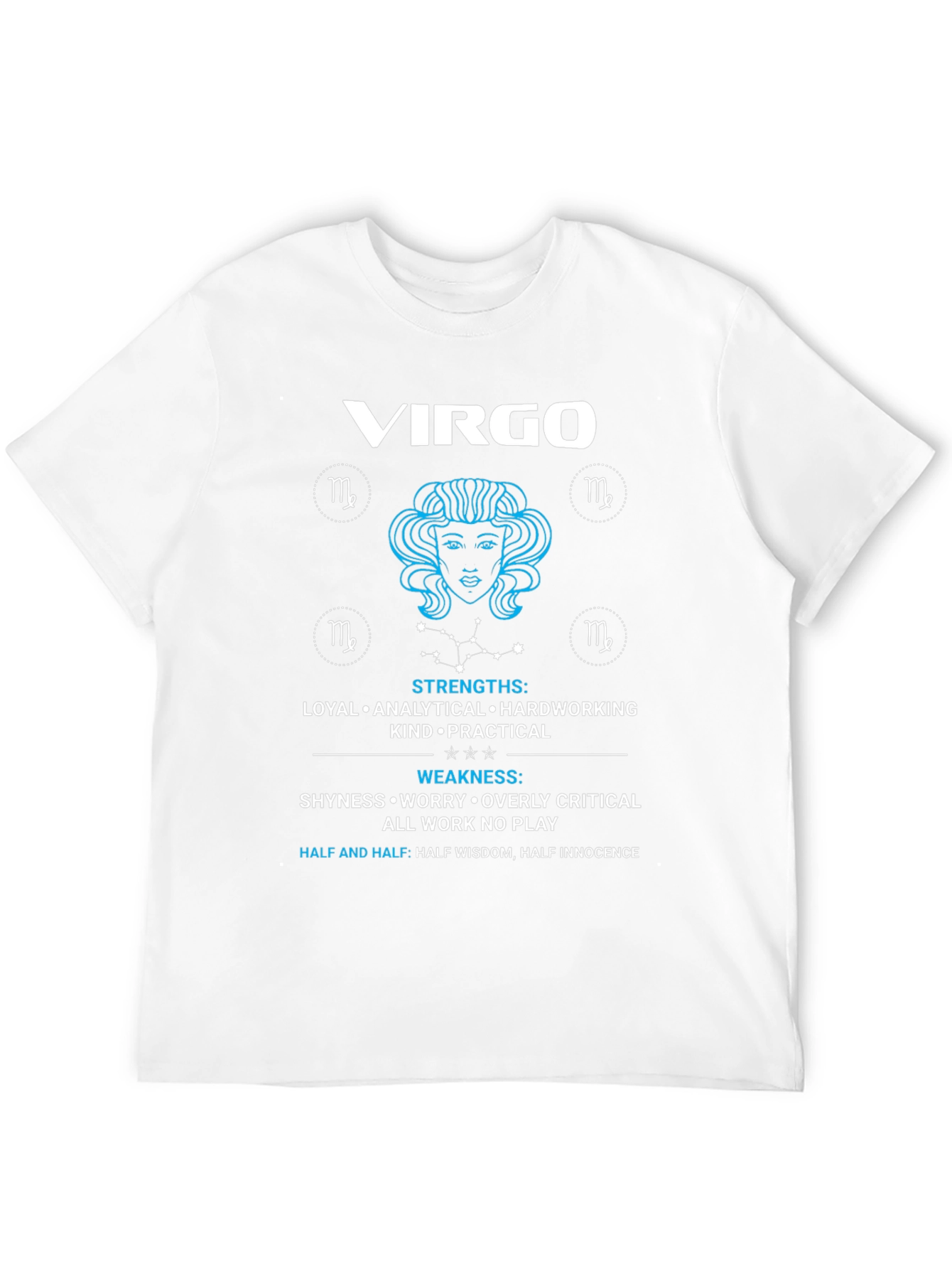 Virgo Zodiac Sign T-Shirt - Strengths & Weaknesses Design