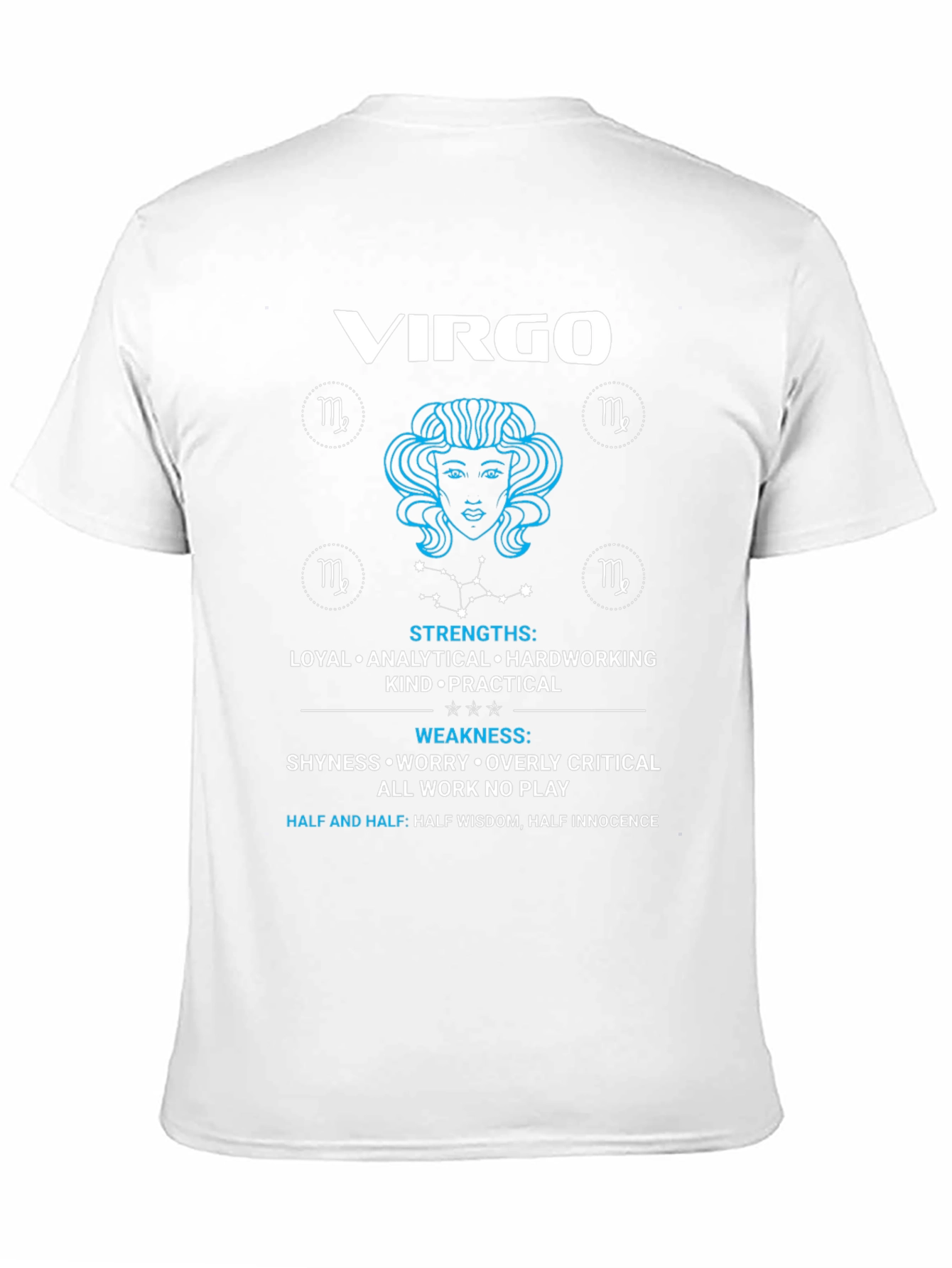 Virgo Zodiac Sign T-Shirt - Strengths & Weaknesses Design