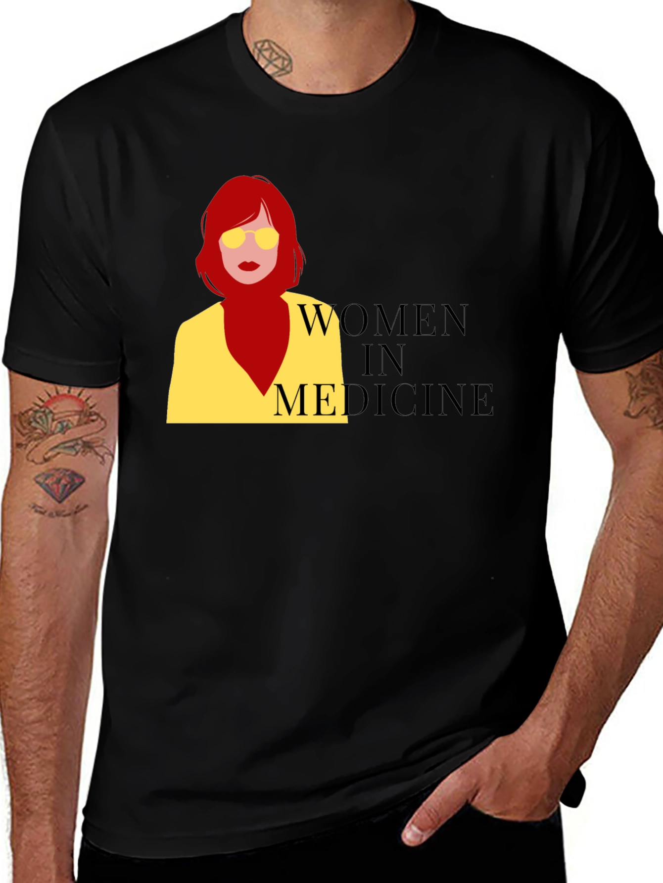 Women in Medicine Graphic Tee - Black