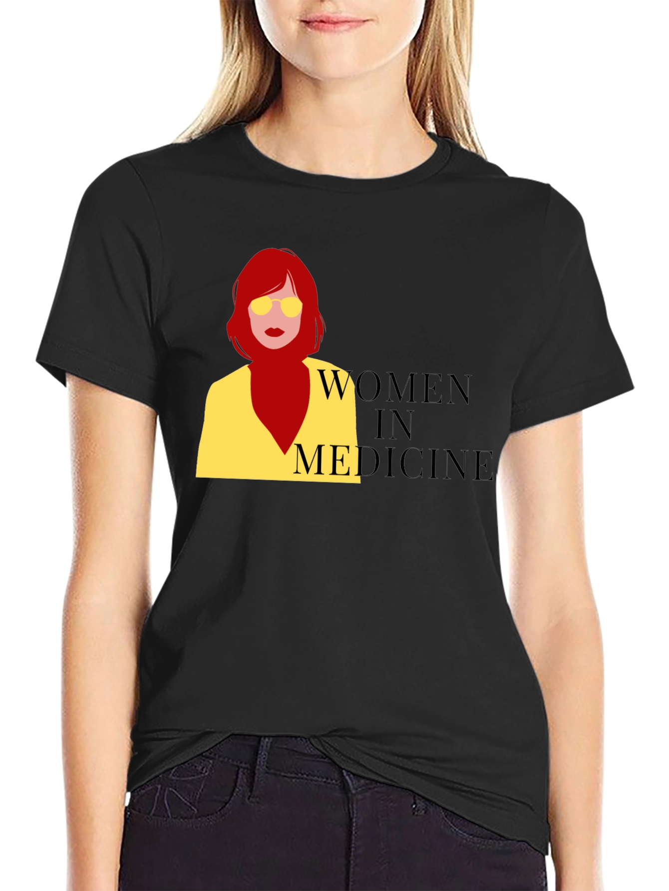 Women in Medicine Graphic Tee - Black