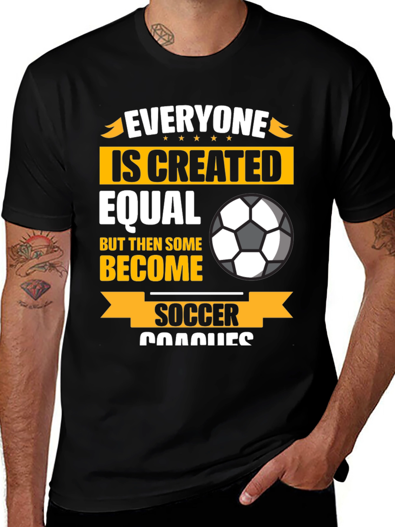Soccer Coach Graphic T-Shirt - Everyone is Created Equal