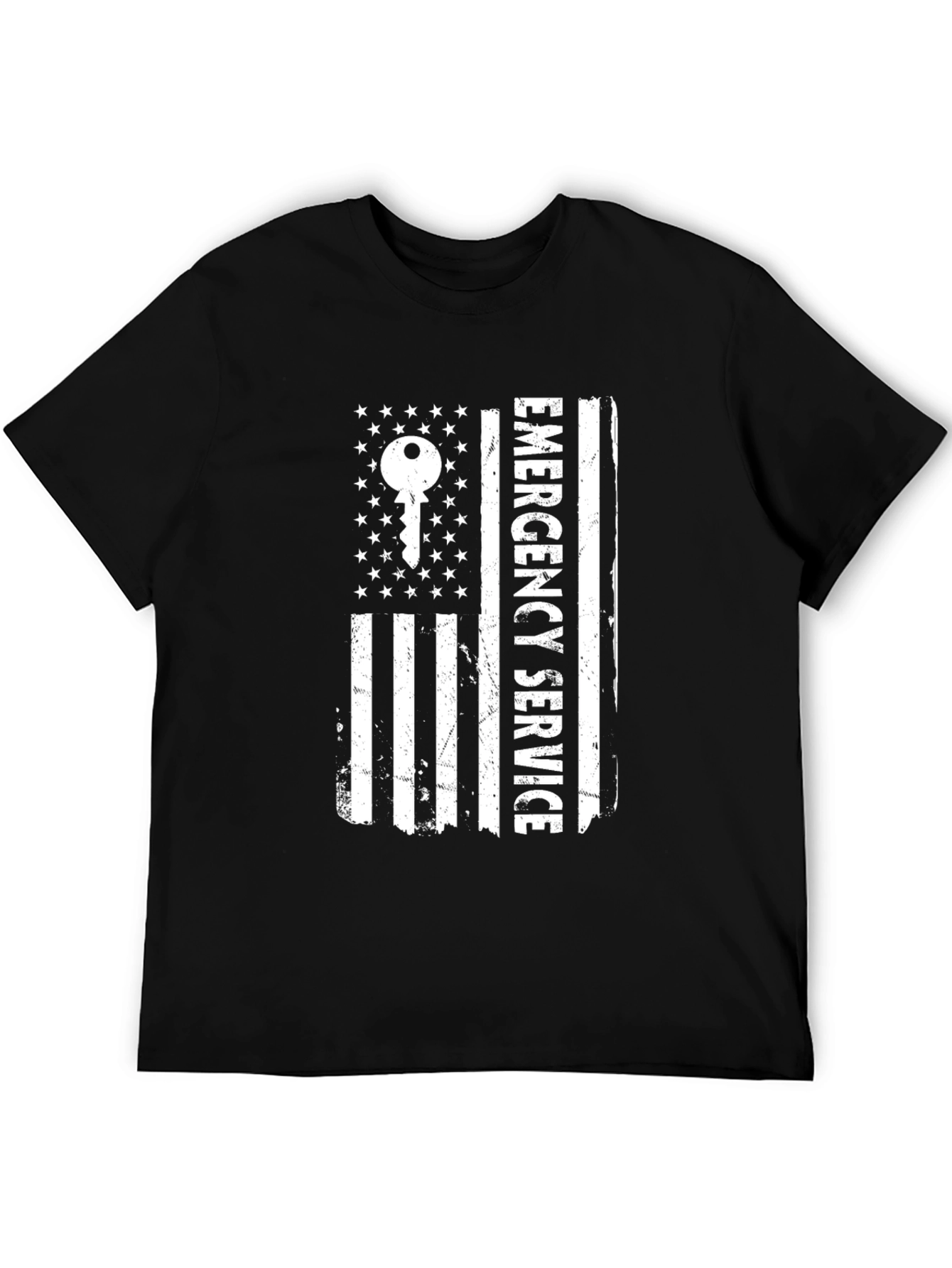 Emergency Service Key American Flag Graphic Tee