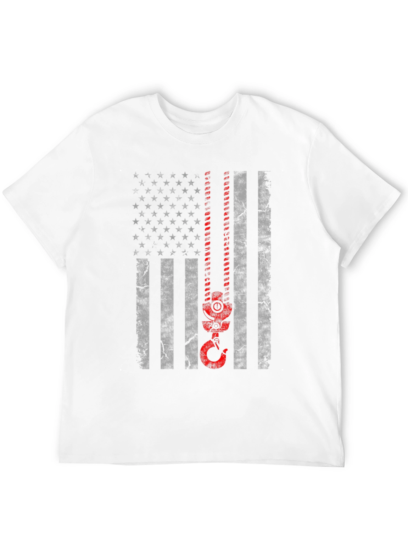 American Flag Crane Operator T-Shirt
