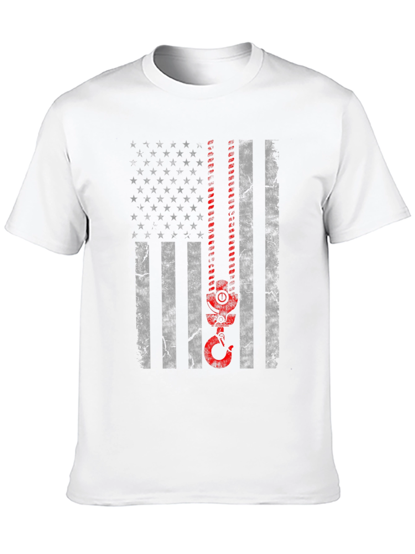 American Flag Crane Operator T-Shirt