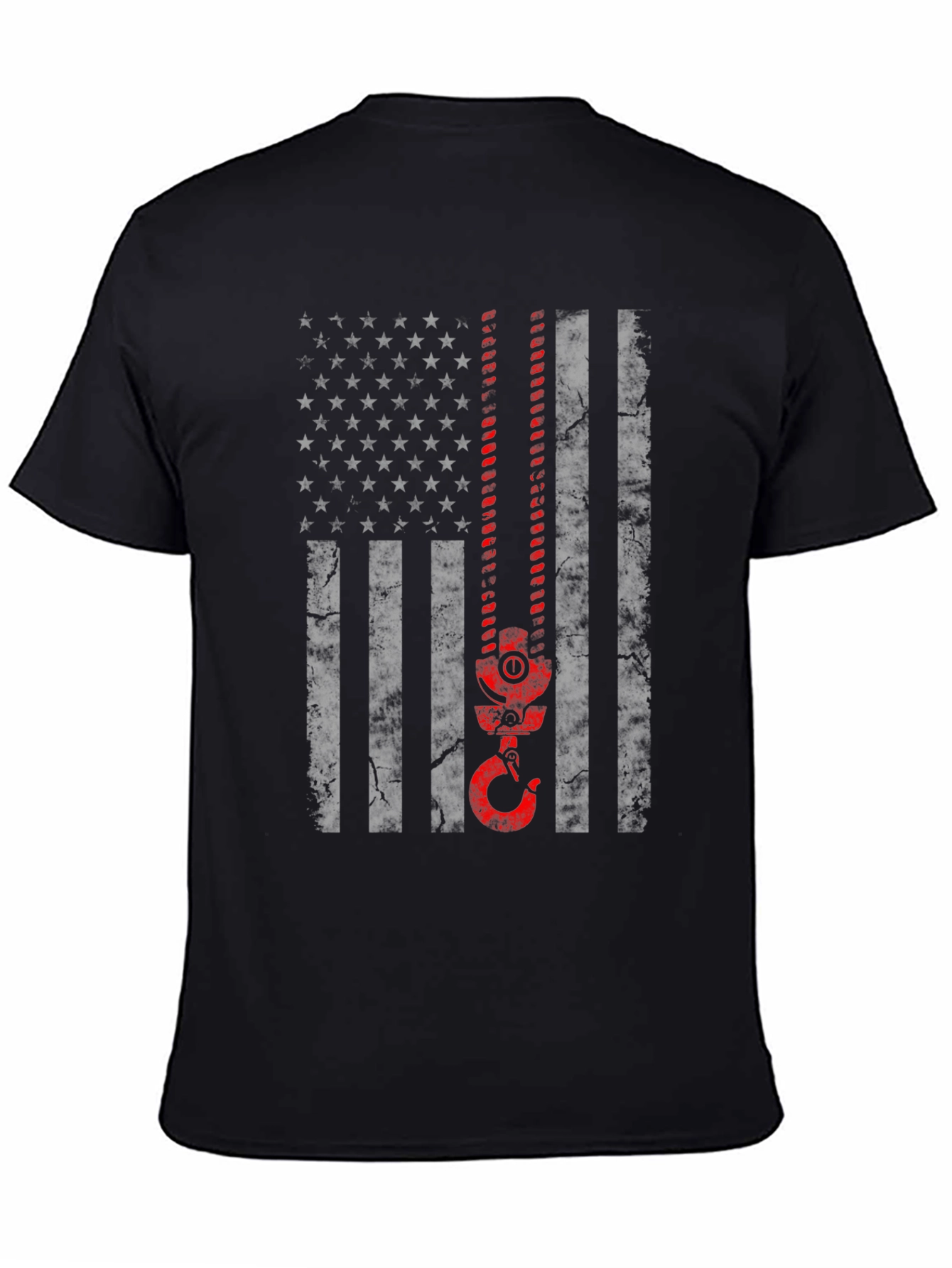 American Flag Crane Operator T-Shirt