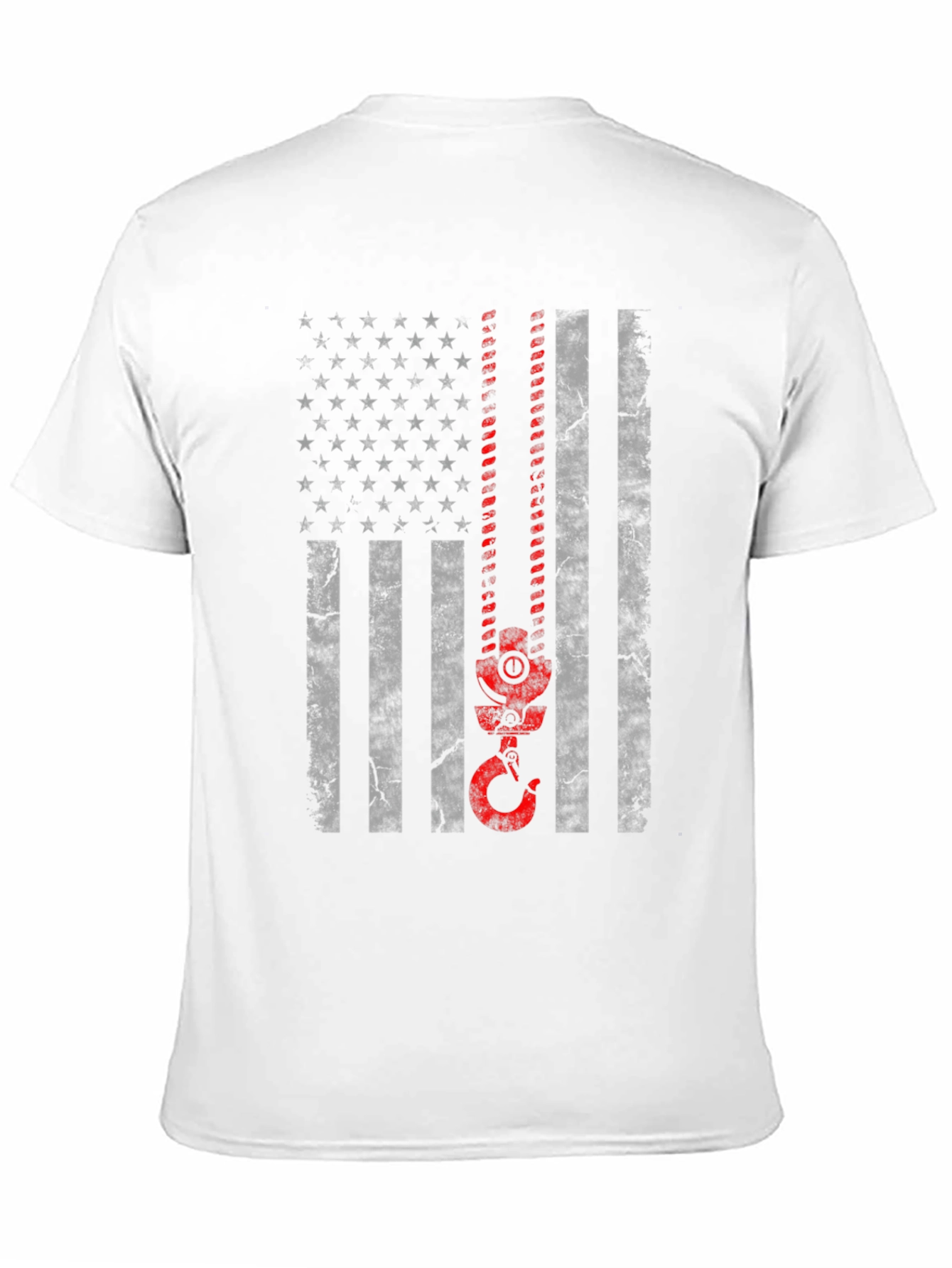 American Flag Crane Operator T-Shirt