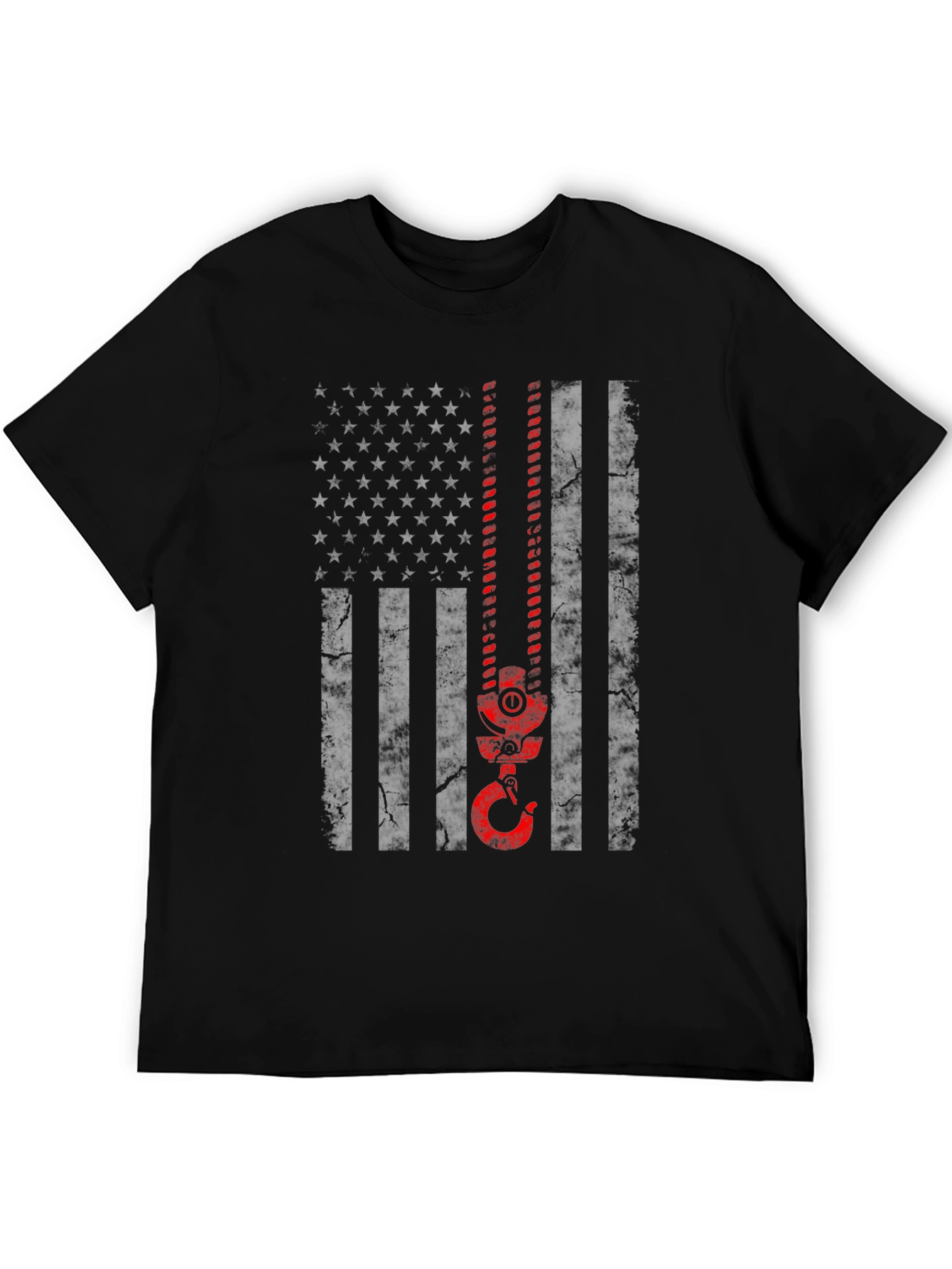 American Flag Crane Operator T-Shirt