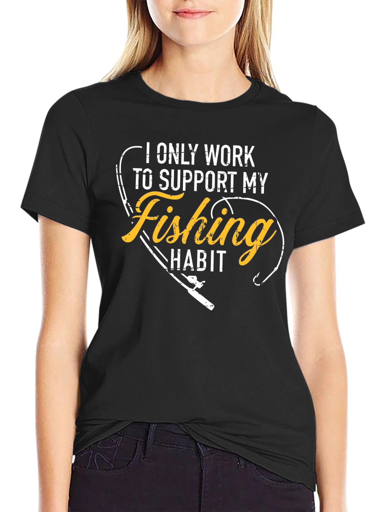 Fishing Habit Graphic Tee - Support My Hobby