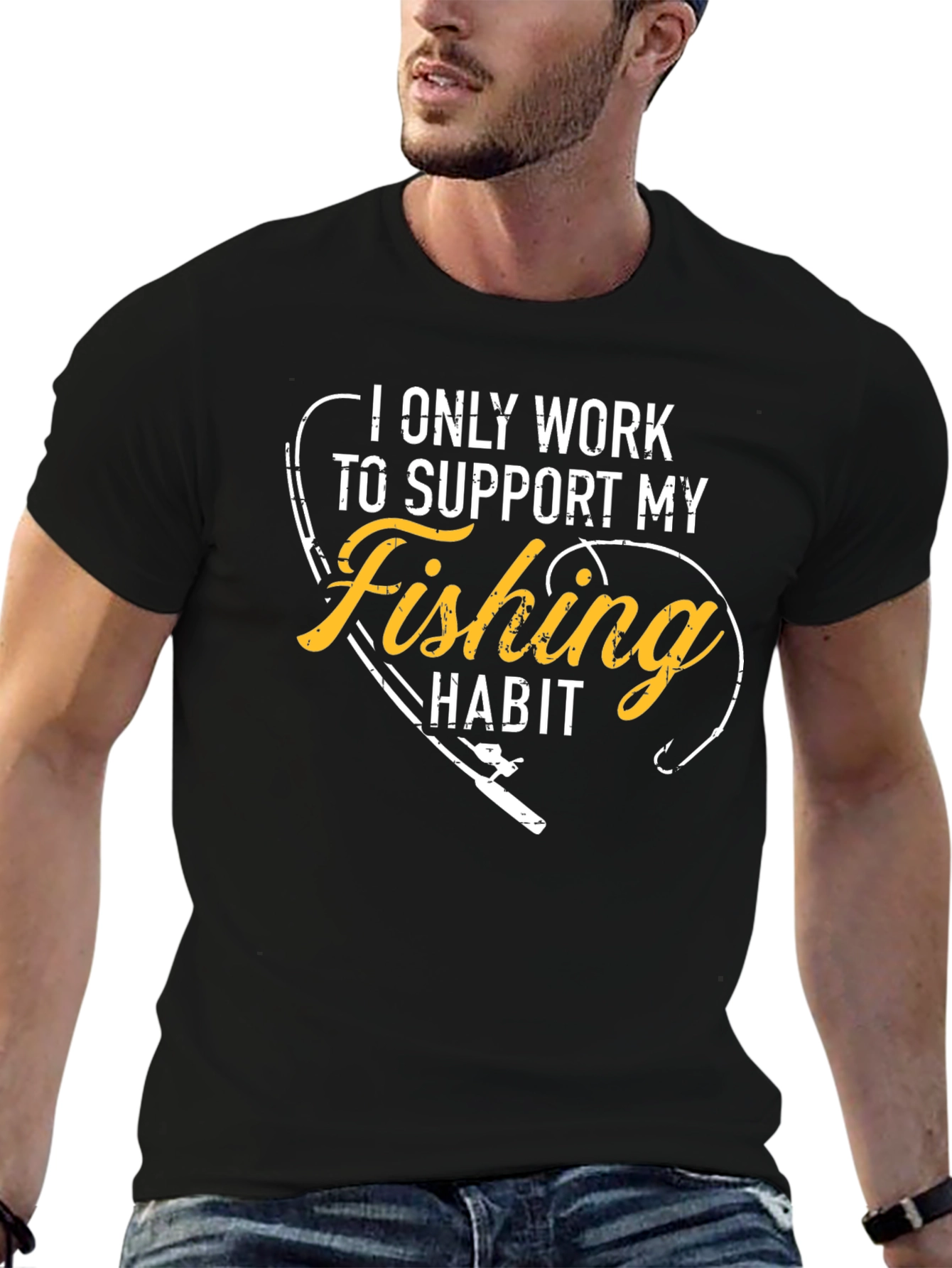 Fishing Habit Graphic Tee - Support My Hobby