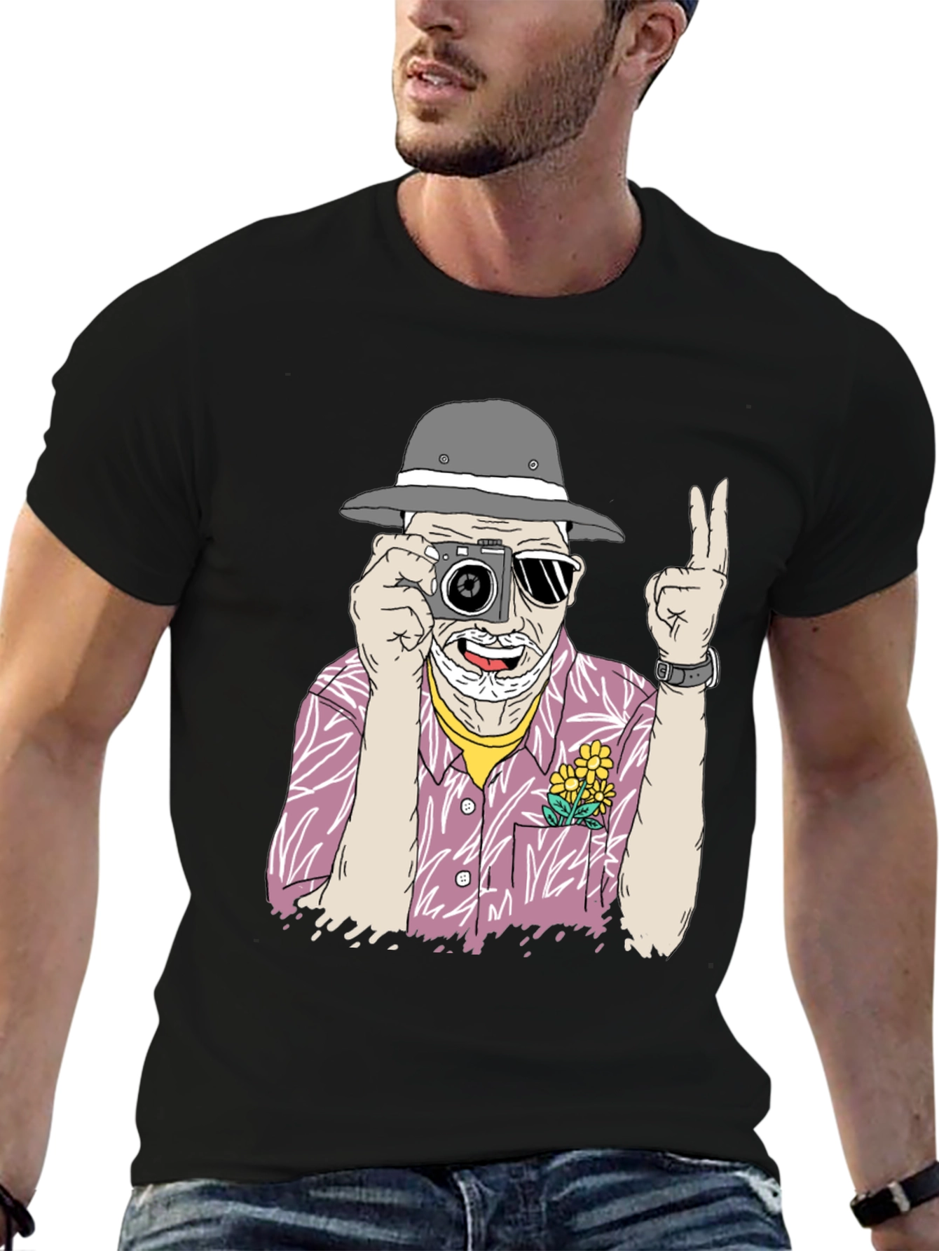 Retro Photographer Graphic T-Shirt
