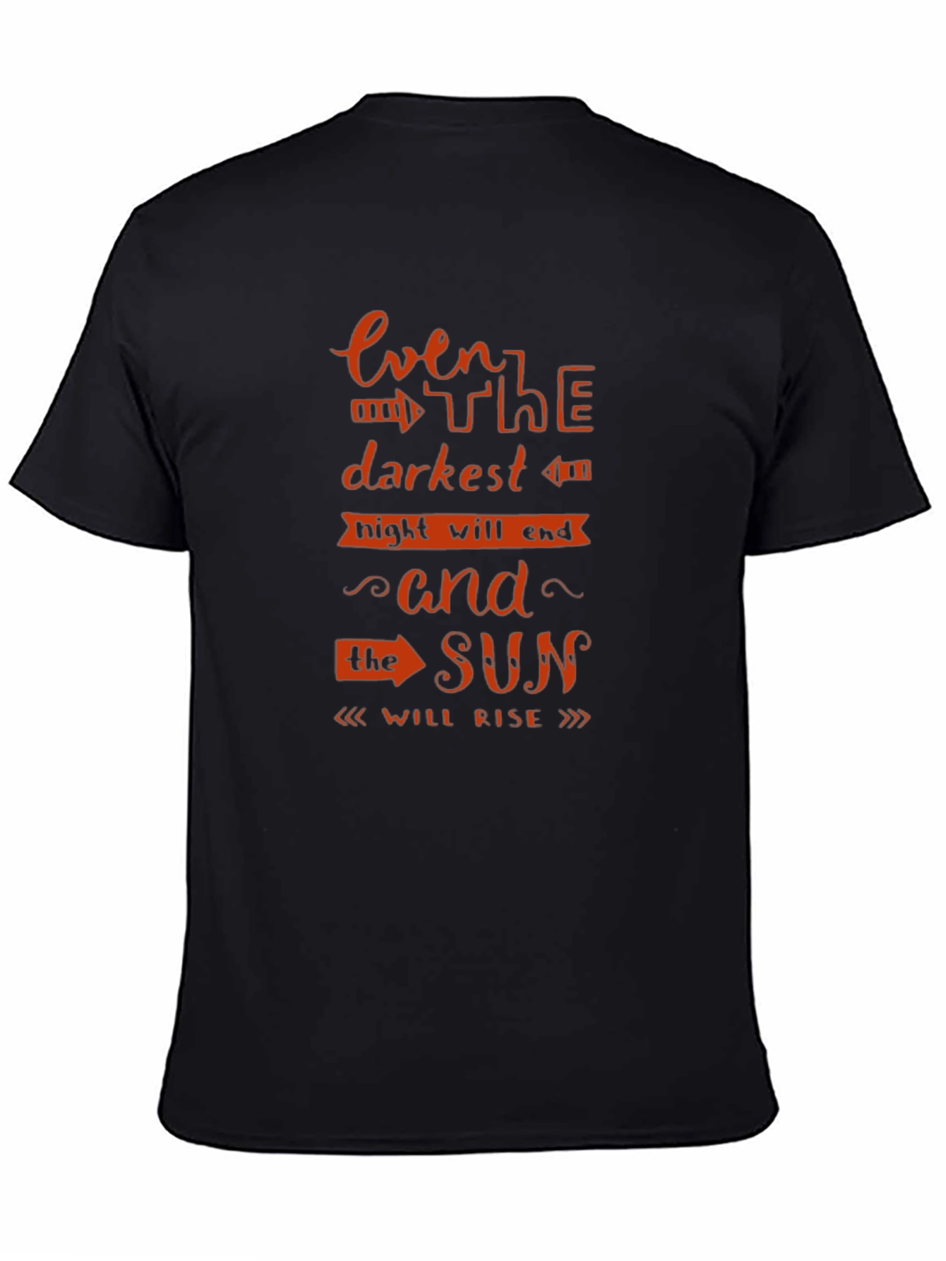 Inspirational Even the Darkest Night Black T-Shirt