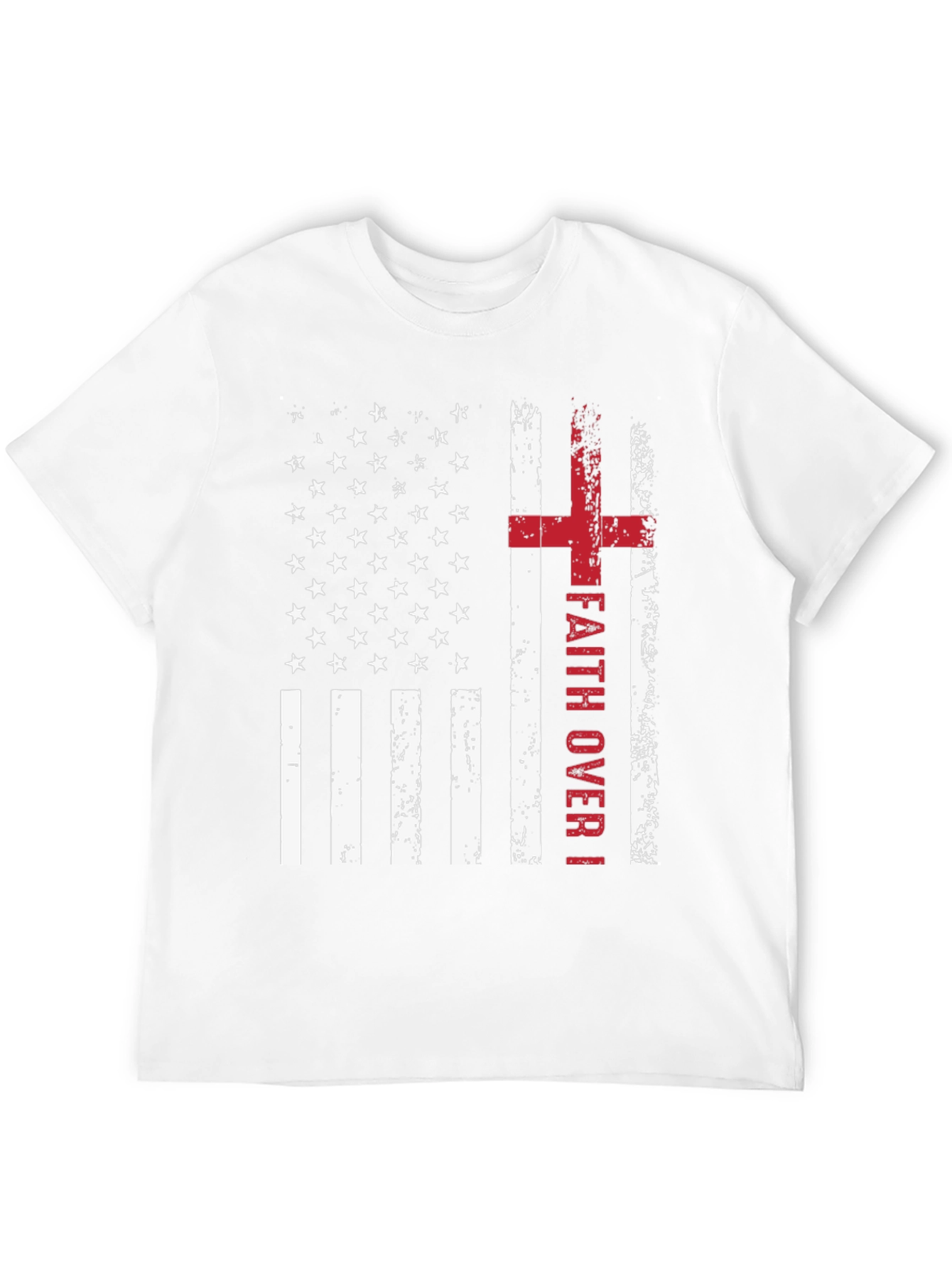Faith Over Flag T-Shirt Christian Patriotic USA Flag