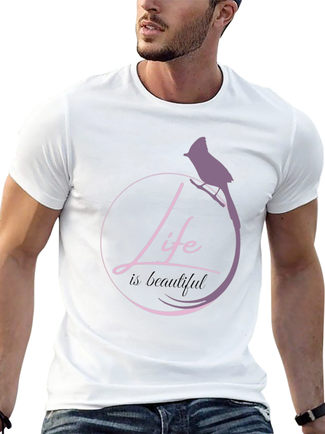 Life is Beautiful Bird Graphic T-Shirt