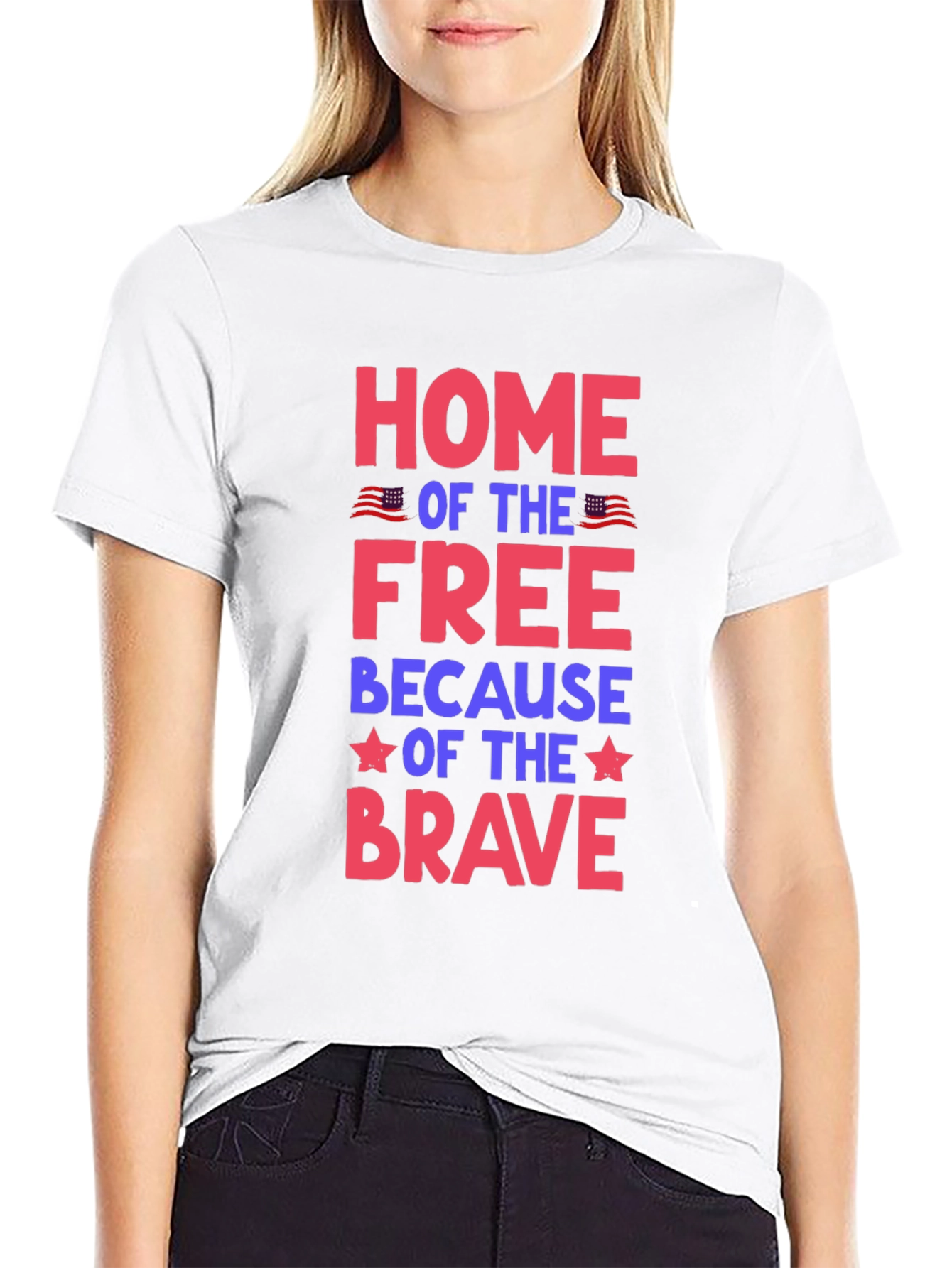 Patriotic Home of the Free Graphic Tee