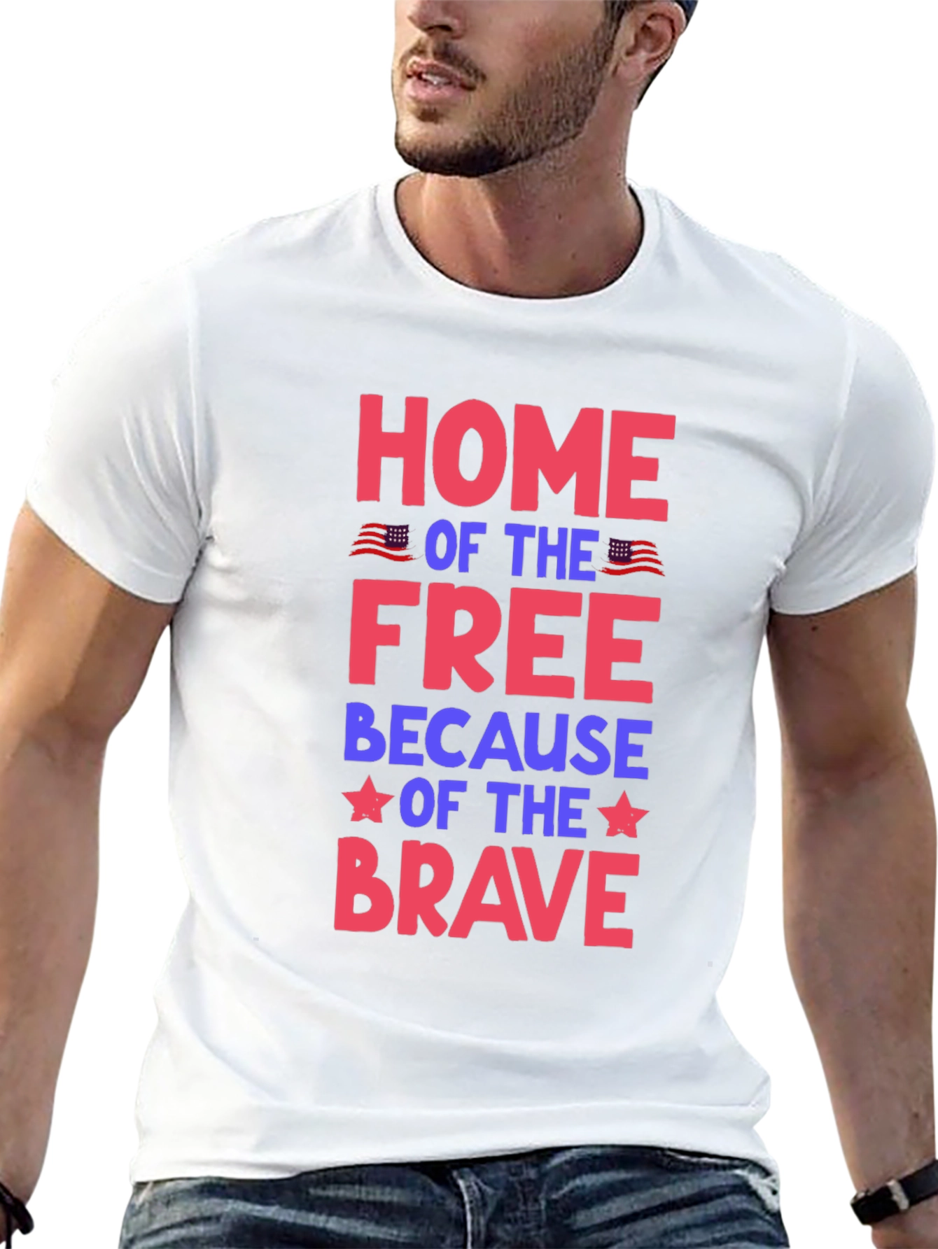 Patriotic Home of the Free Graphic Tee