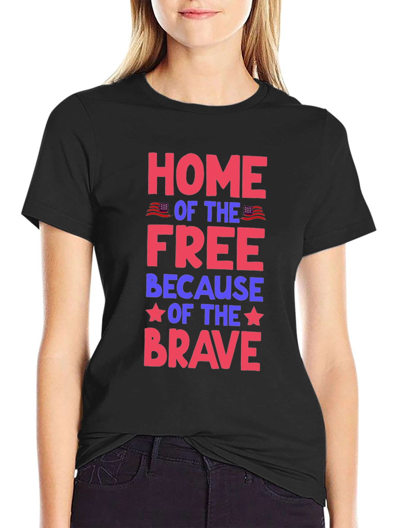 Patriotic Home of the Free Graphic Tee